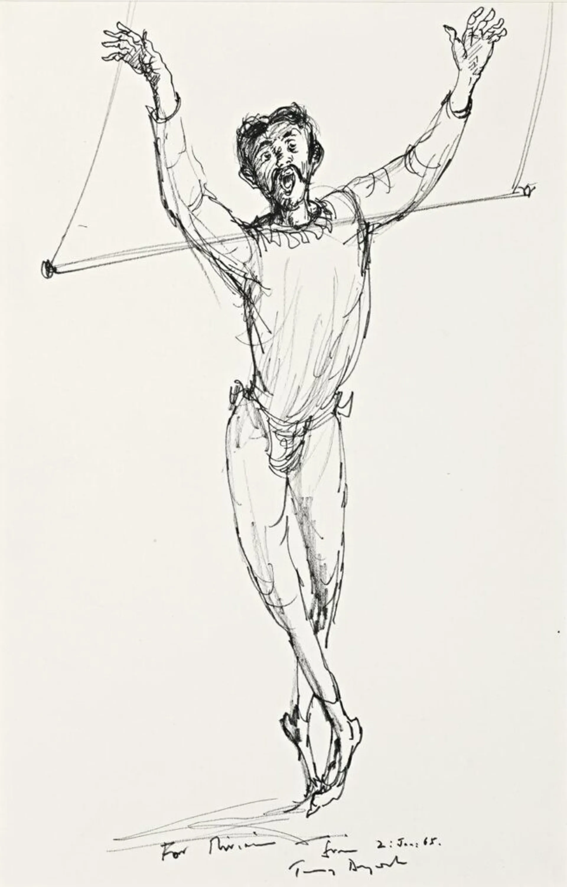 MAN ON FLYING TRAPEZE