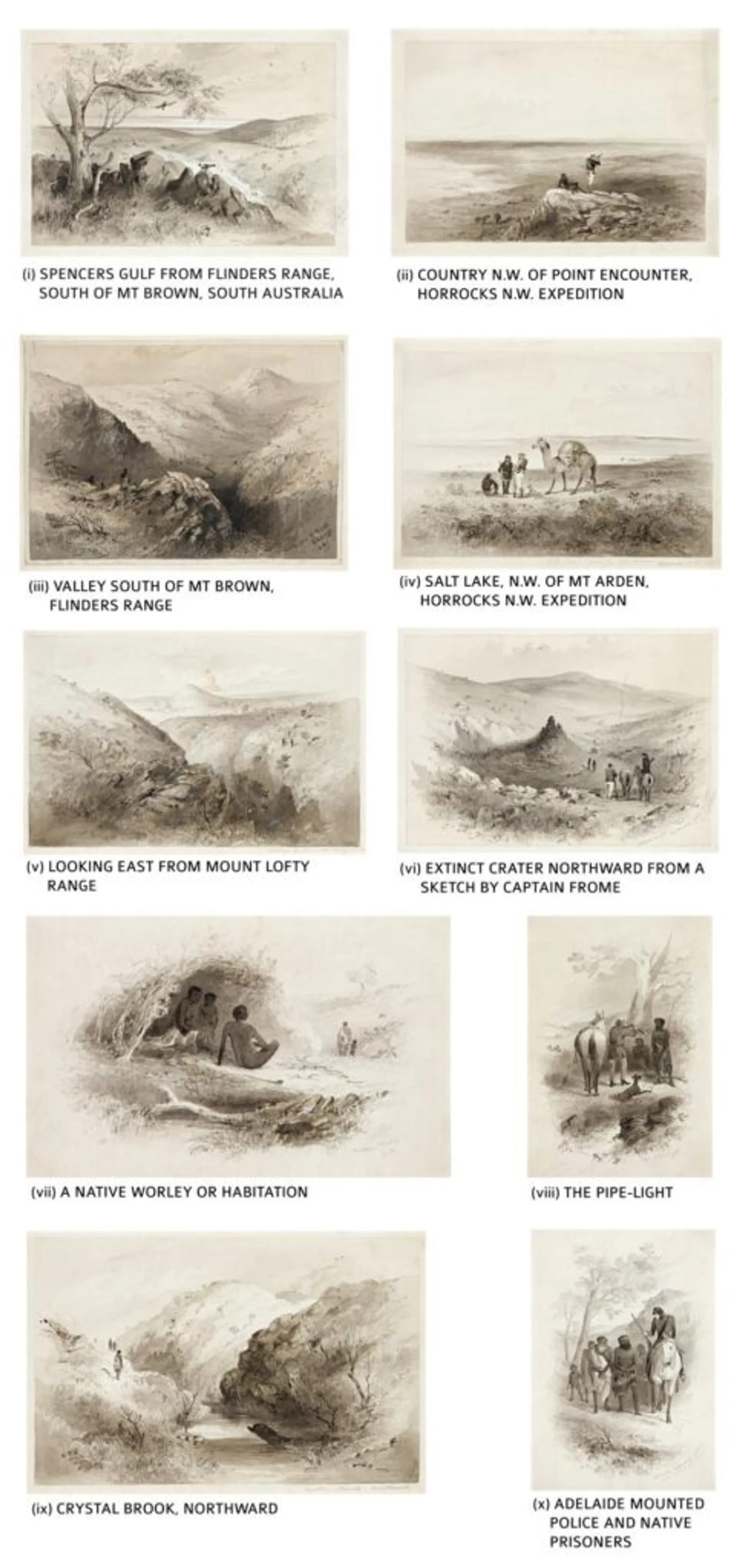 A COLLECTION OF SKETCHES FROM HORROCKS EXPEDITION, 1846 AND SOUTH AUSTRALIA