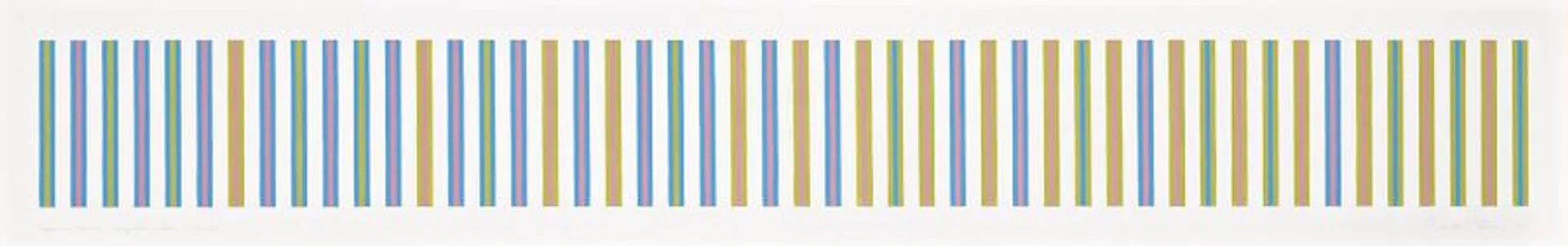 SEQUENCE STUDY 2, TURQUOISE, OCHRE, MAGENTA
