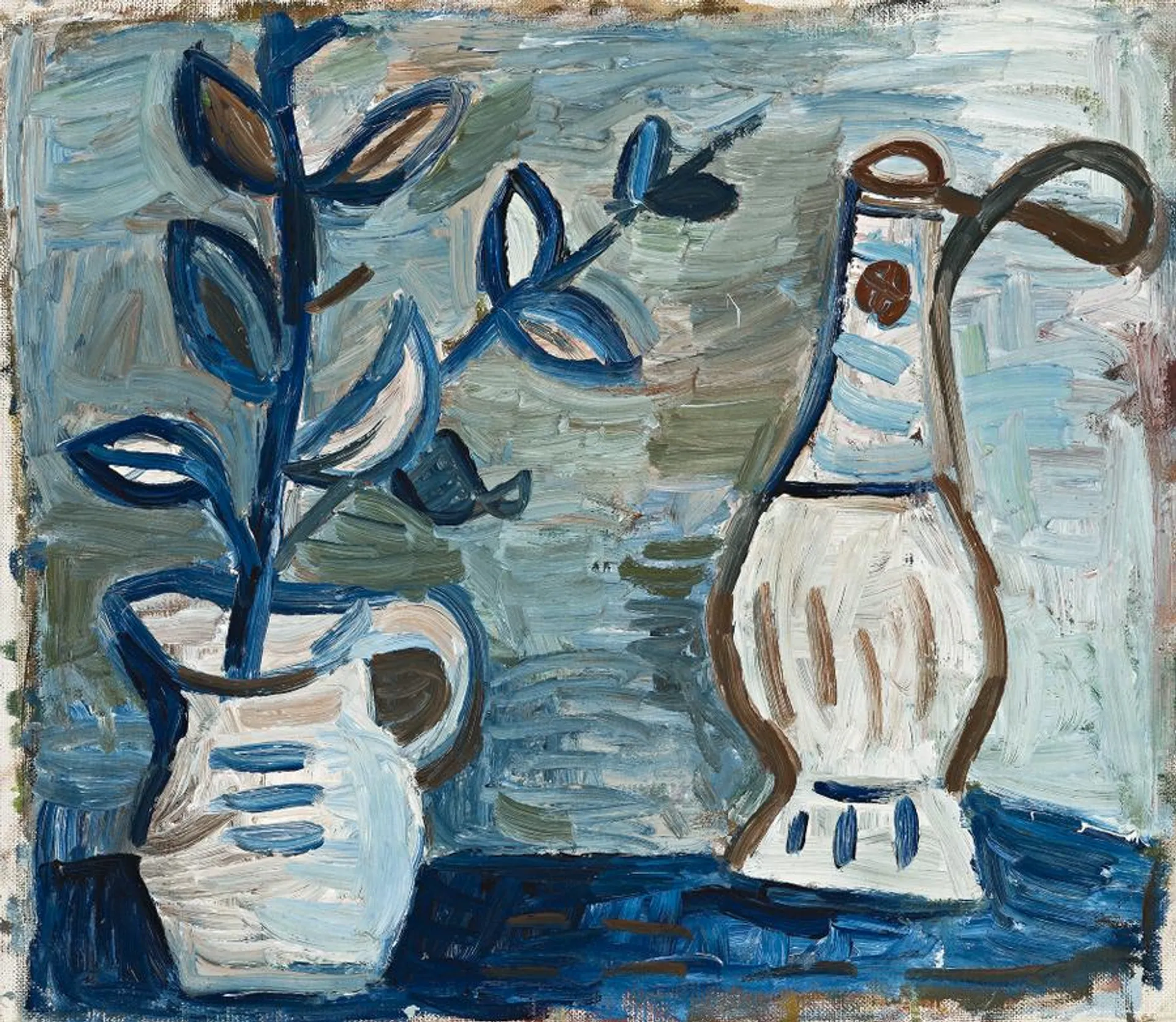 JUG AND CHIANTI BOTTLE