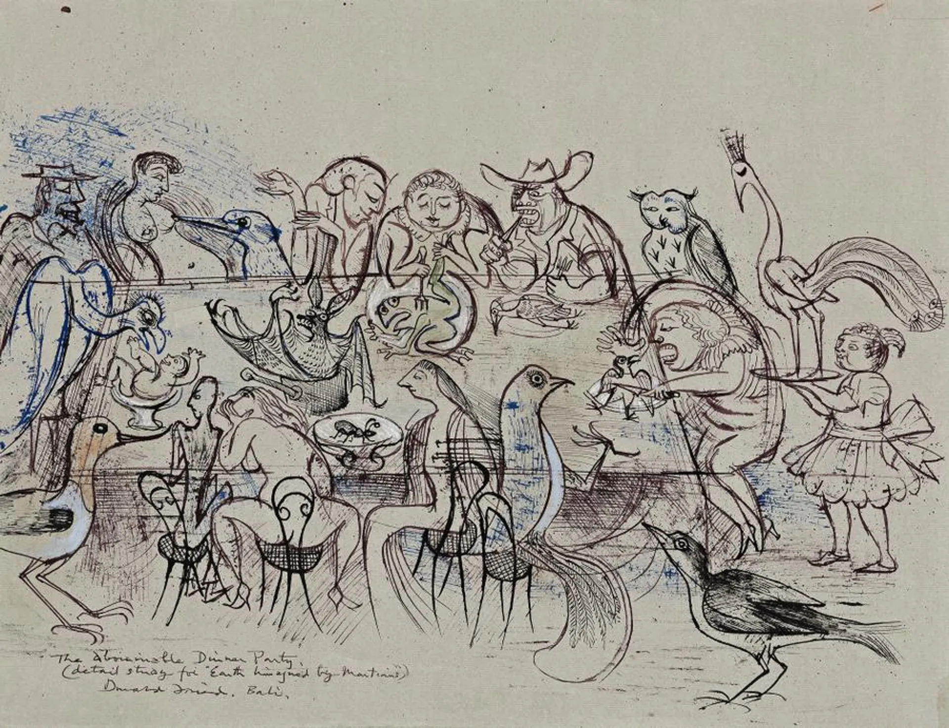 THE ABOMINABLE DINNER PARTY (STUDY FOR ‘EARTH IMAGINED BY MARTIANS’)