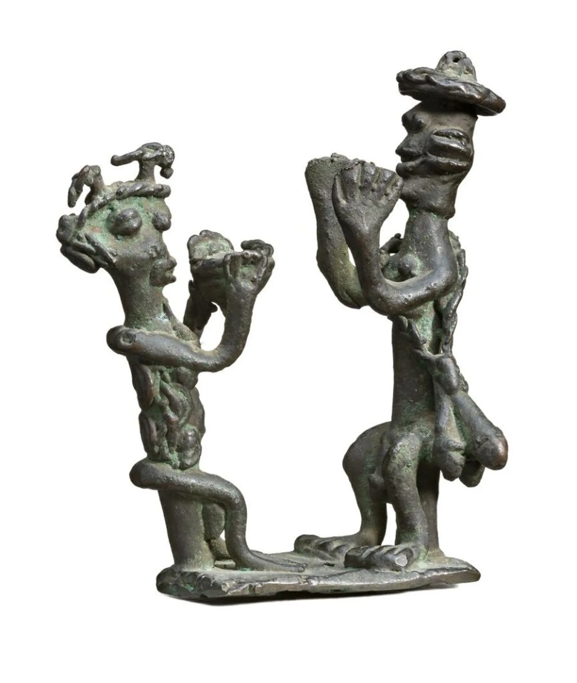 TWO SEATED FIGURES