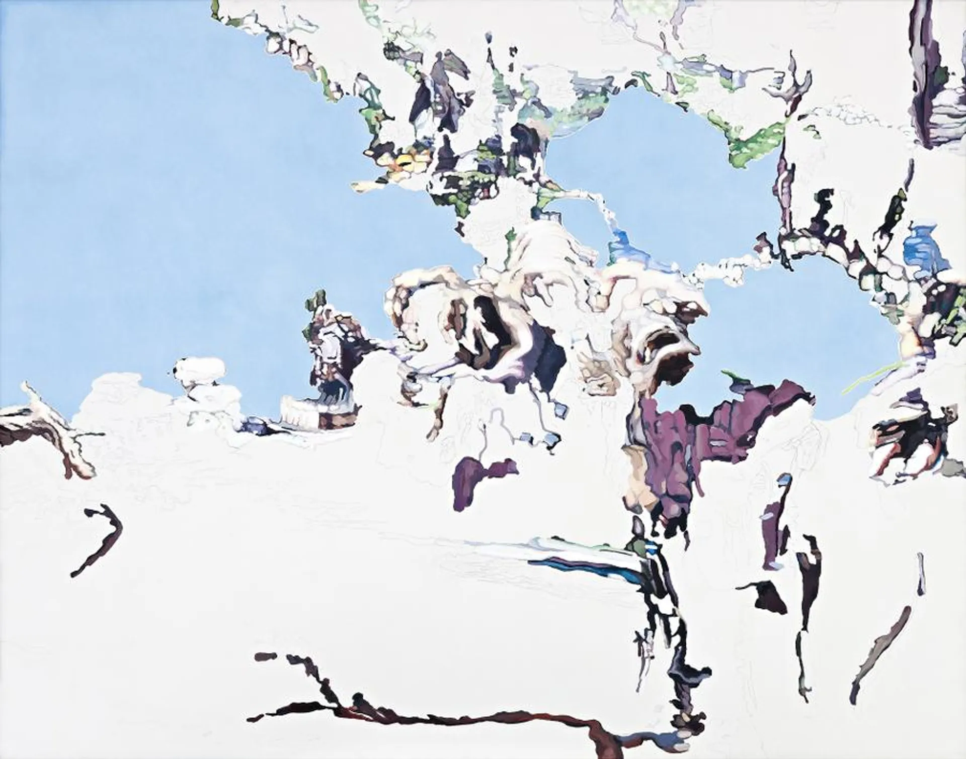 VIDEOGRAPHIC PAINTING: PALE PARIS BLUE
