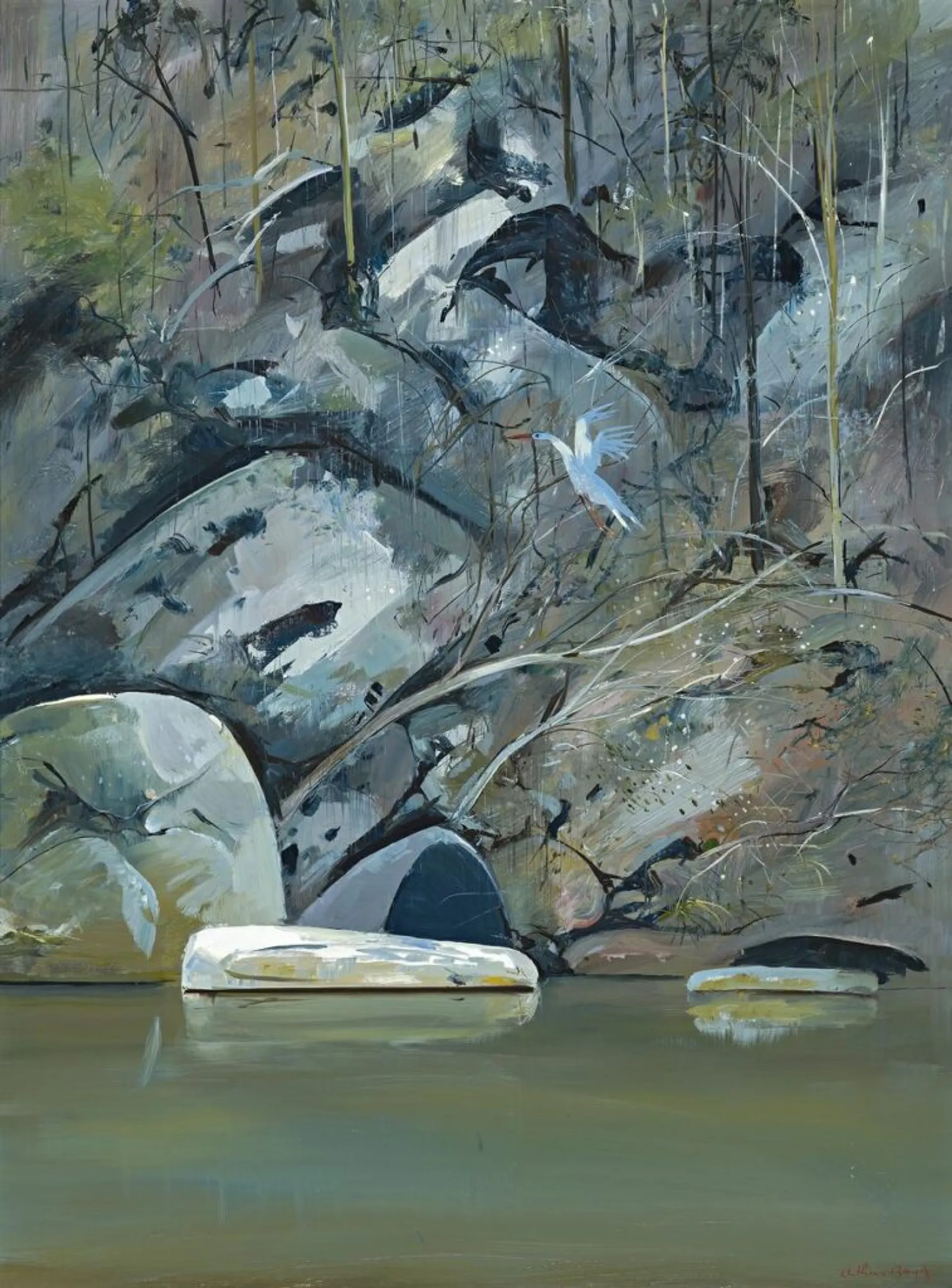 UPTURNED BOAT ON BUDGONG CREEK