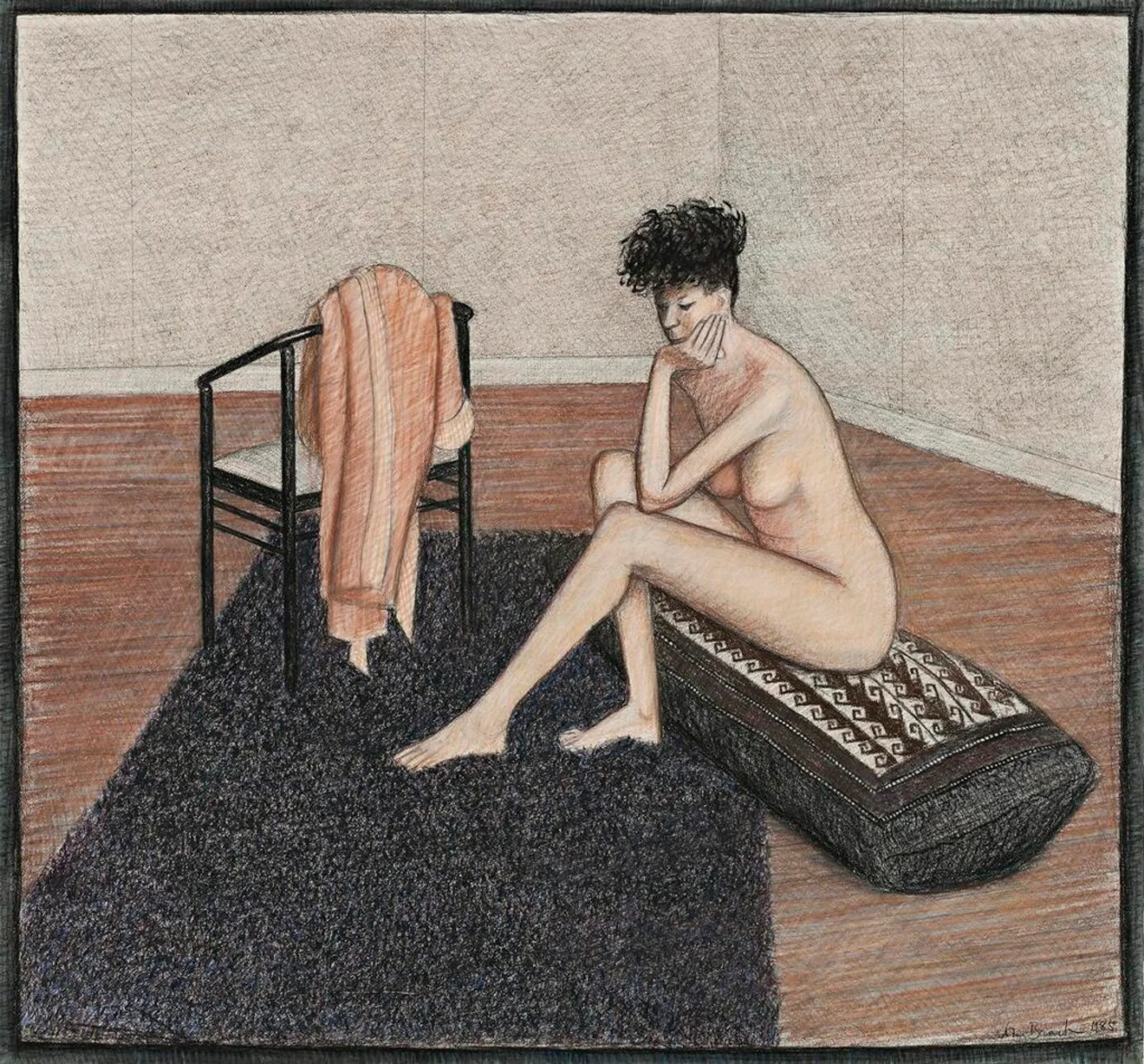 NUDE WITH PURPLE RUG