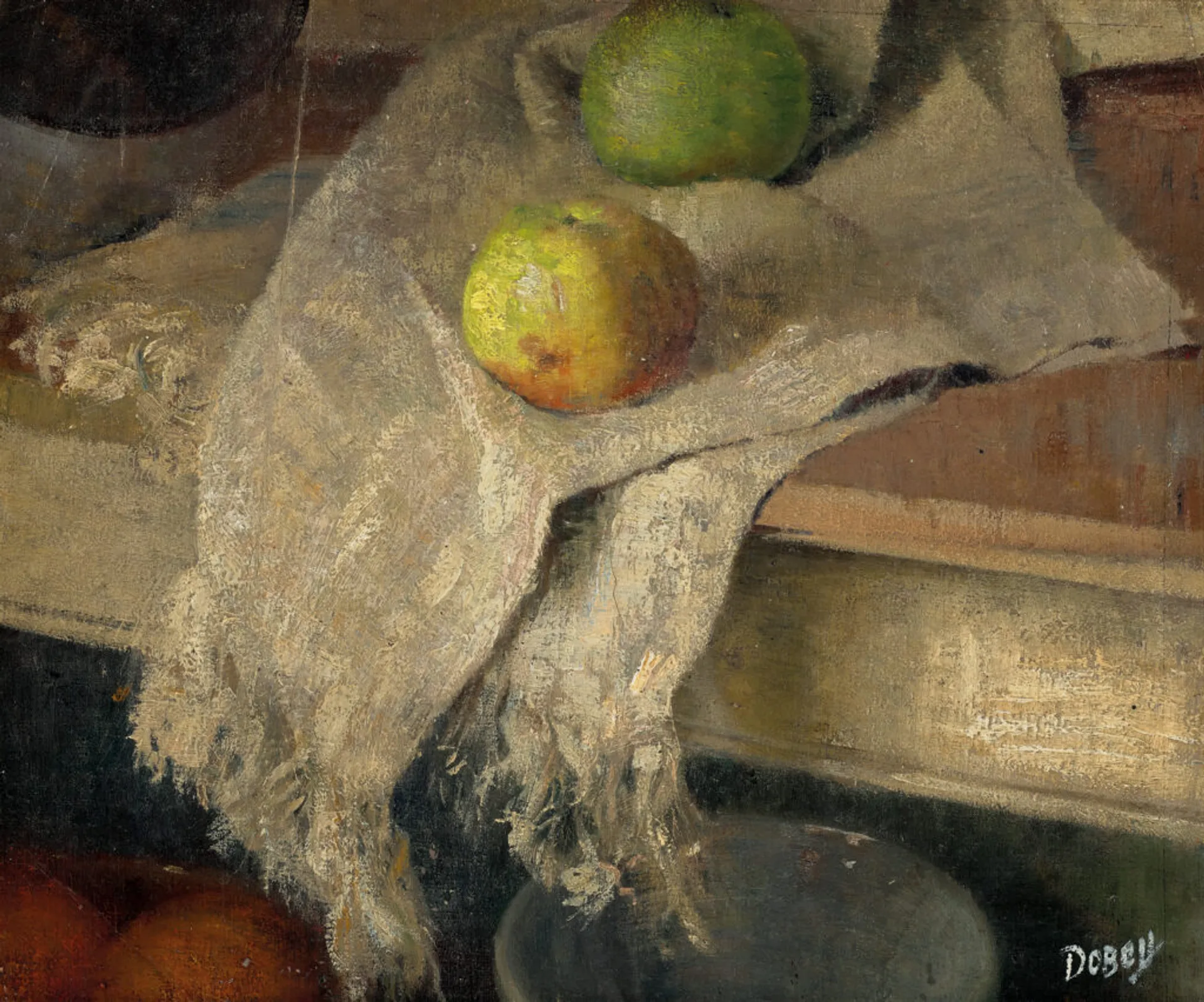 APPLES ON A CLOTH
