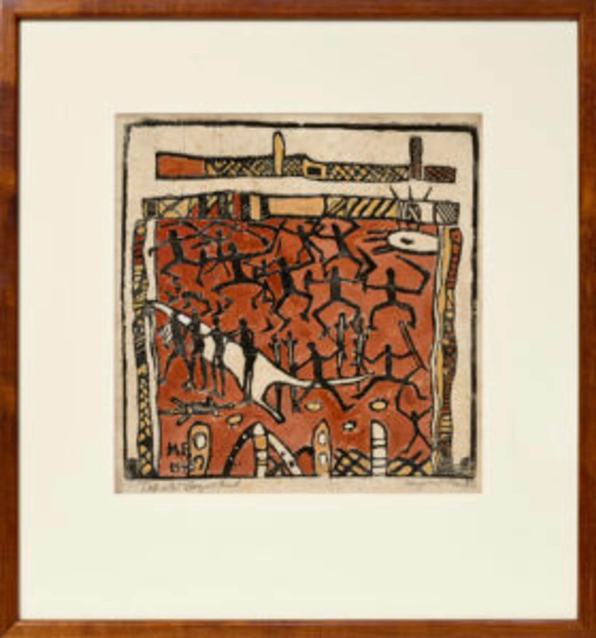 Aboriginal bark ornament