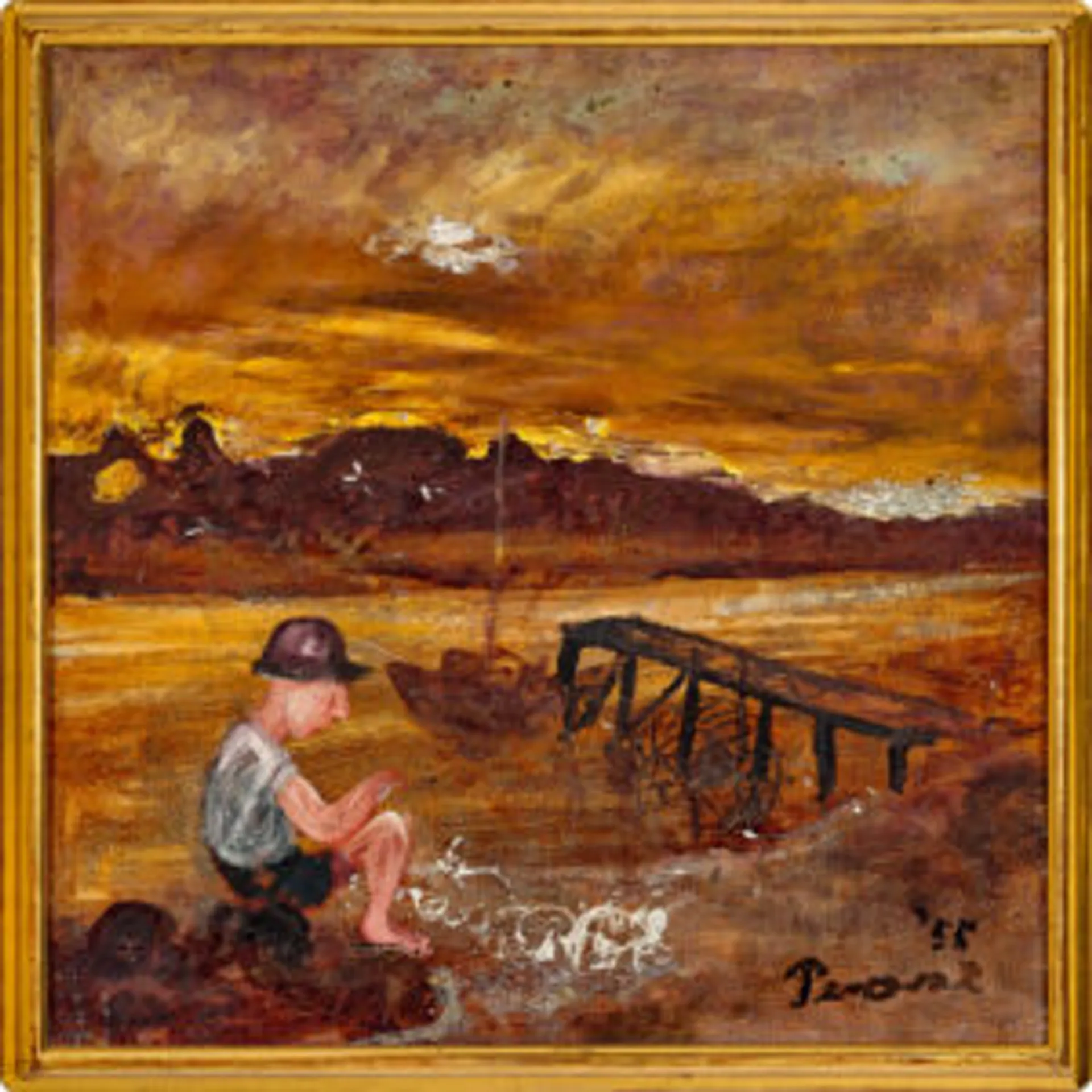 Charles blackman at Mallacoota Inlet