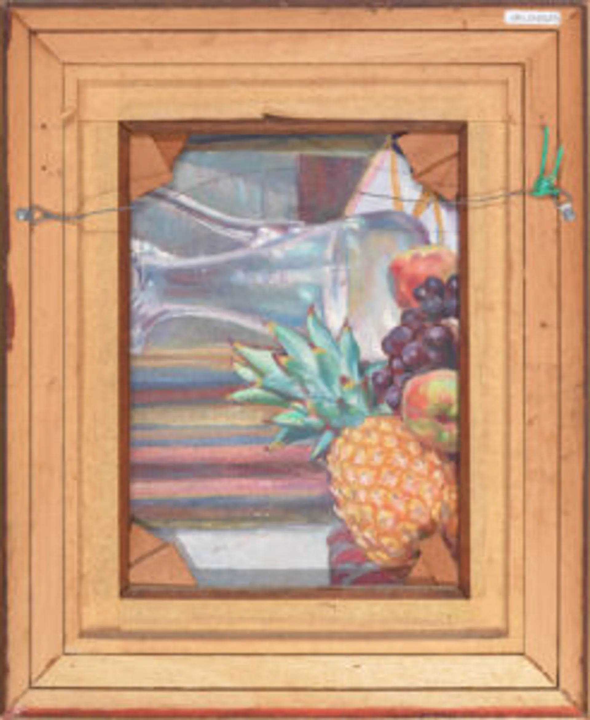 MIXED FLOWERS IN A JUG (VERSO: STILL LIFE WITH PINEAPPLE)