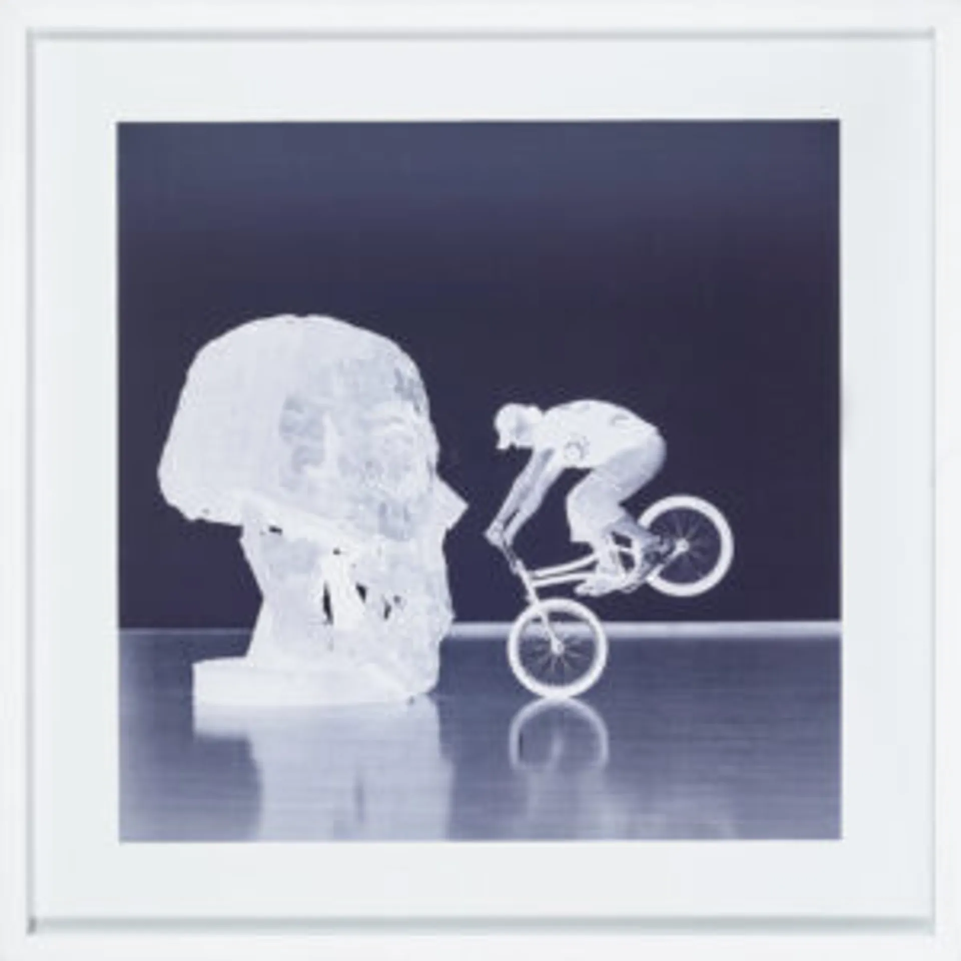 NEGATIVE CALLIGRAPHY AND SKULL