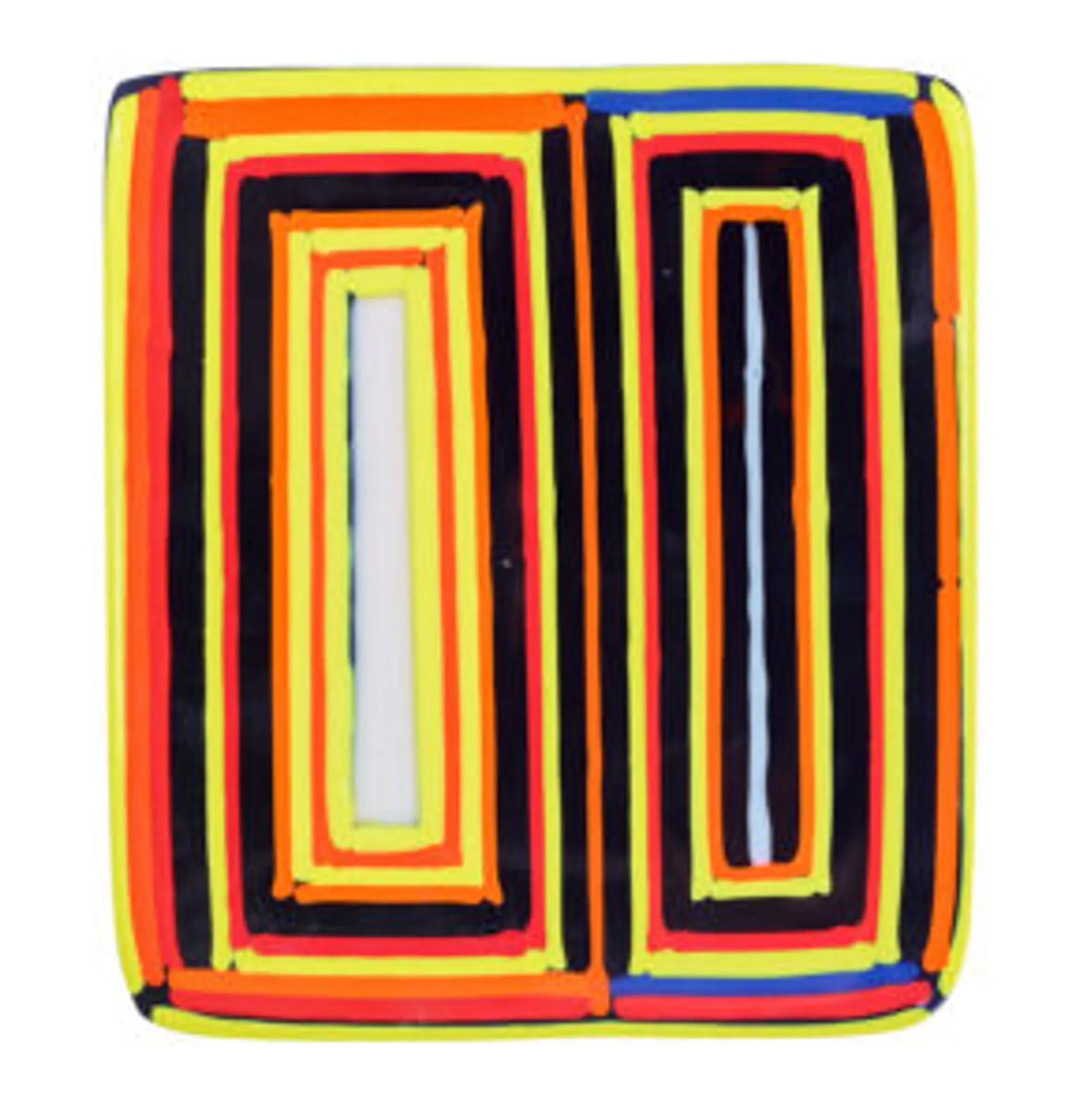 TWO FUSED GLASS PLATES
