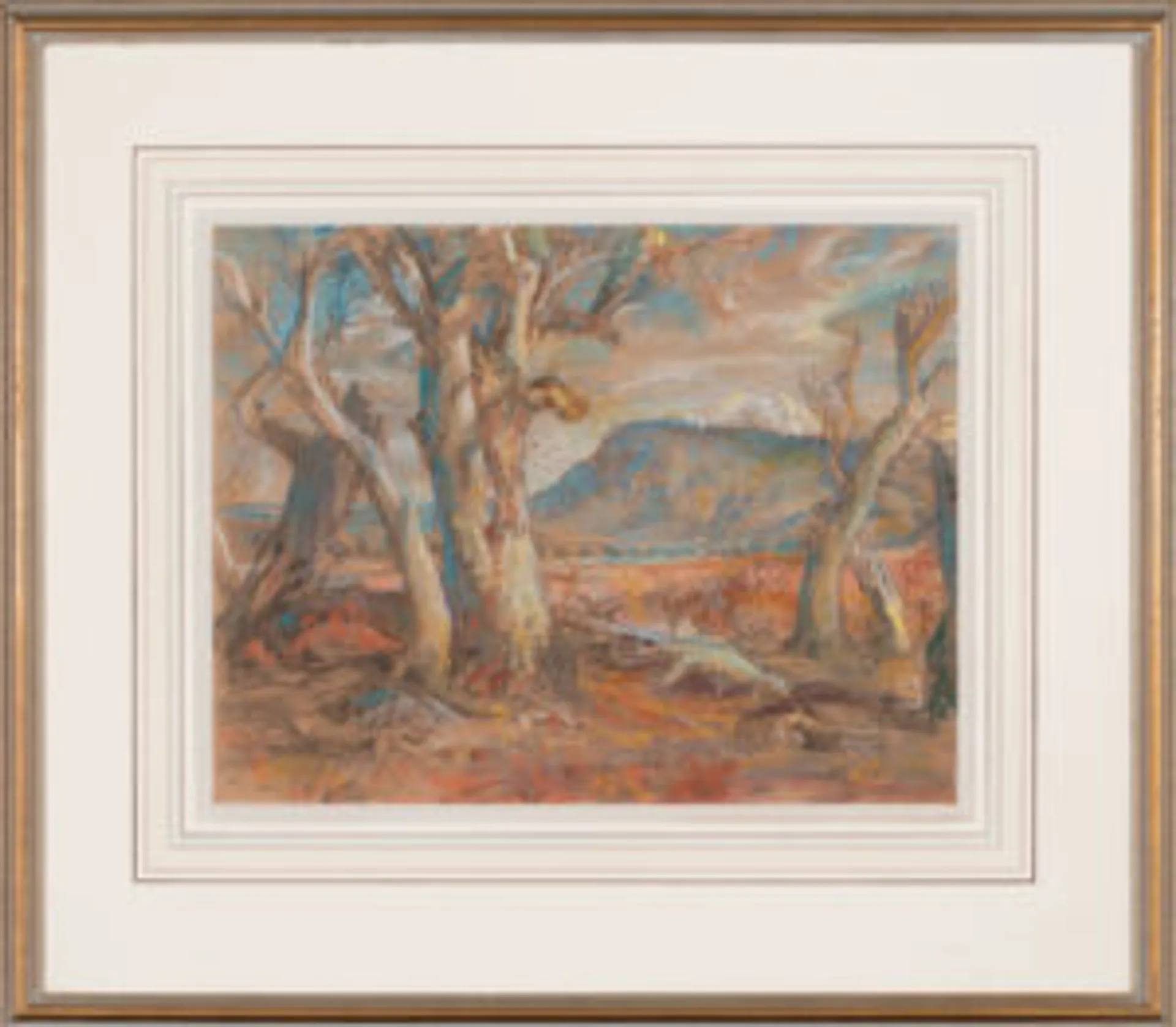 FLINDERS RANGES LANDSCAPE WITH GUMS