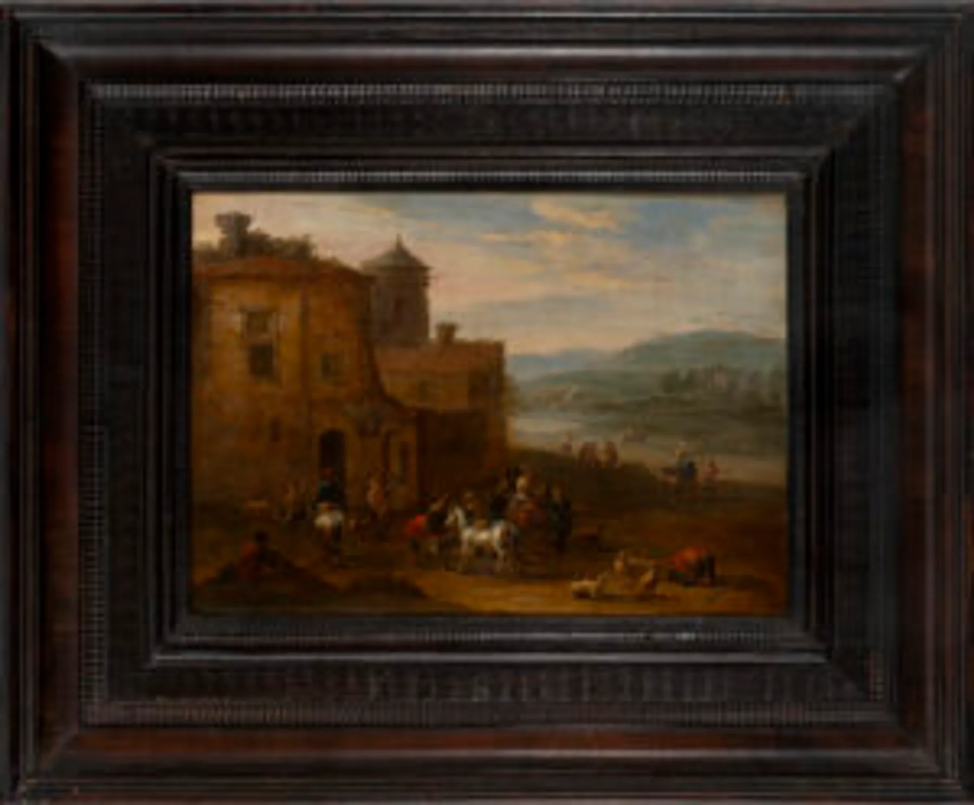 TAVERN BY THE RIVER WITH STAFFAGE