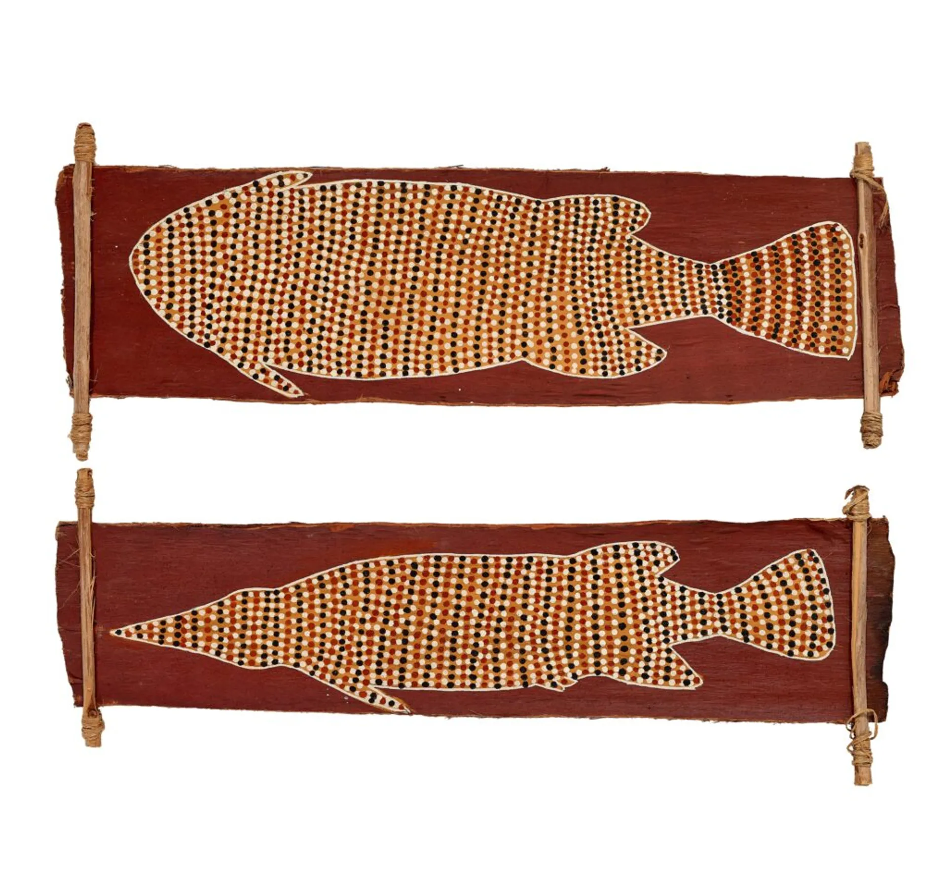 PAIR OF TOTEMIC FISH