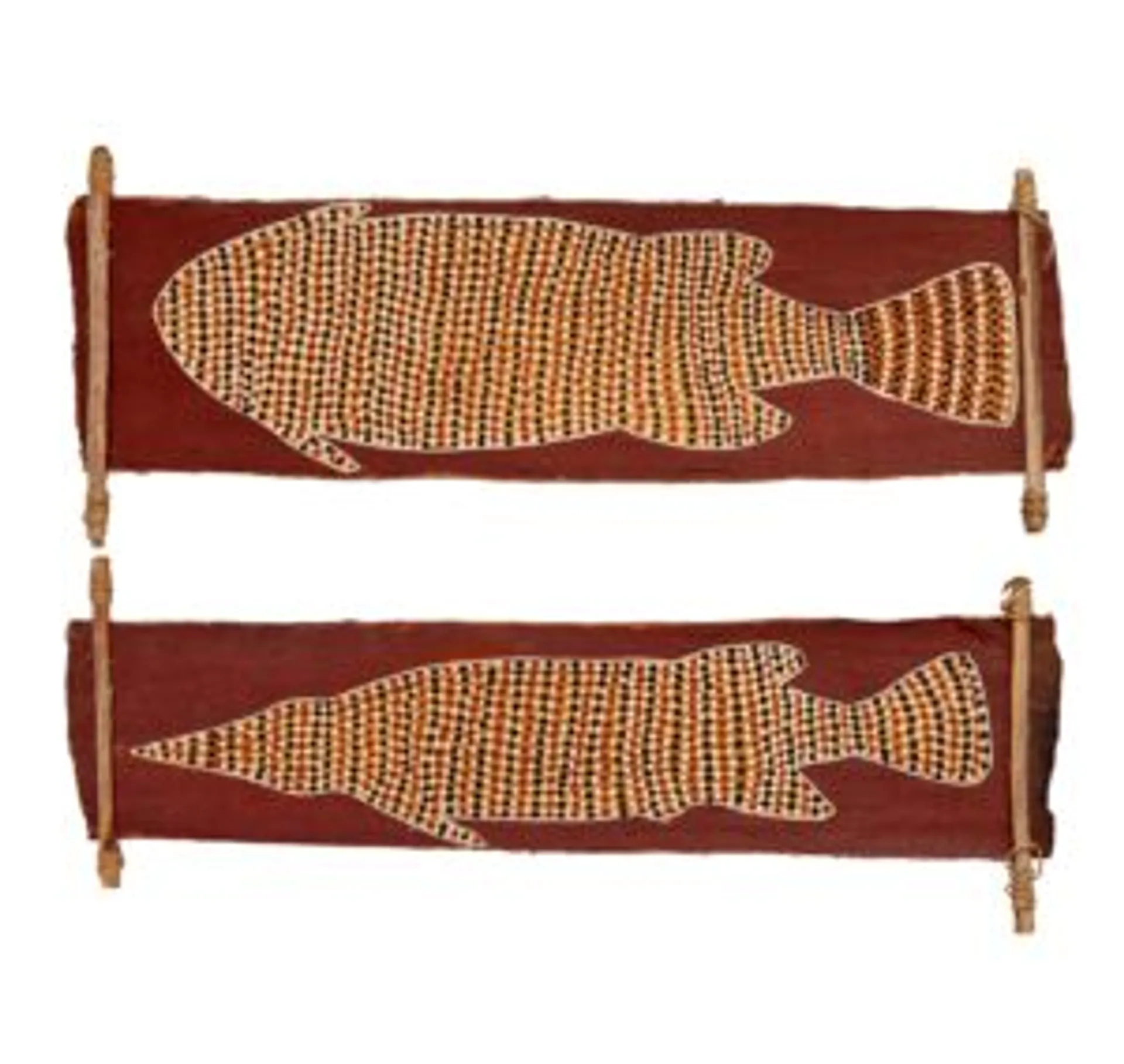PAIR OF TOTEMIC FISH
