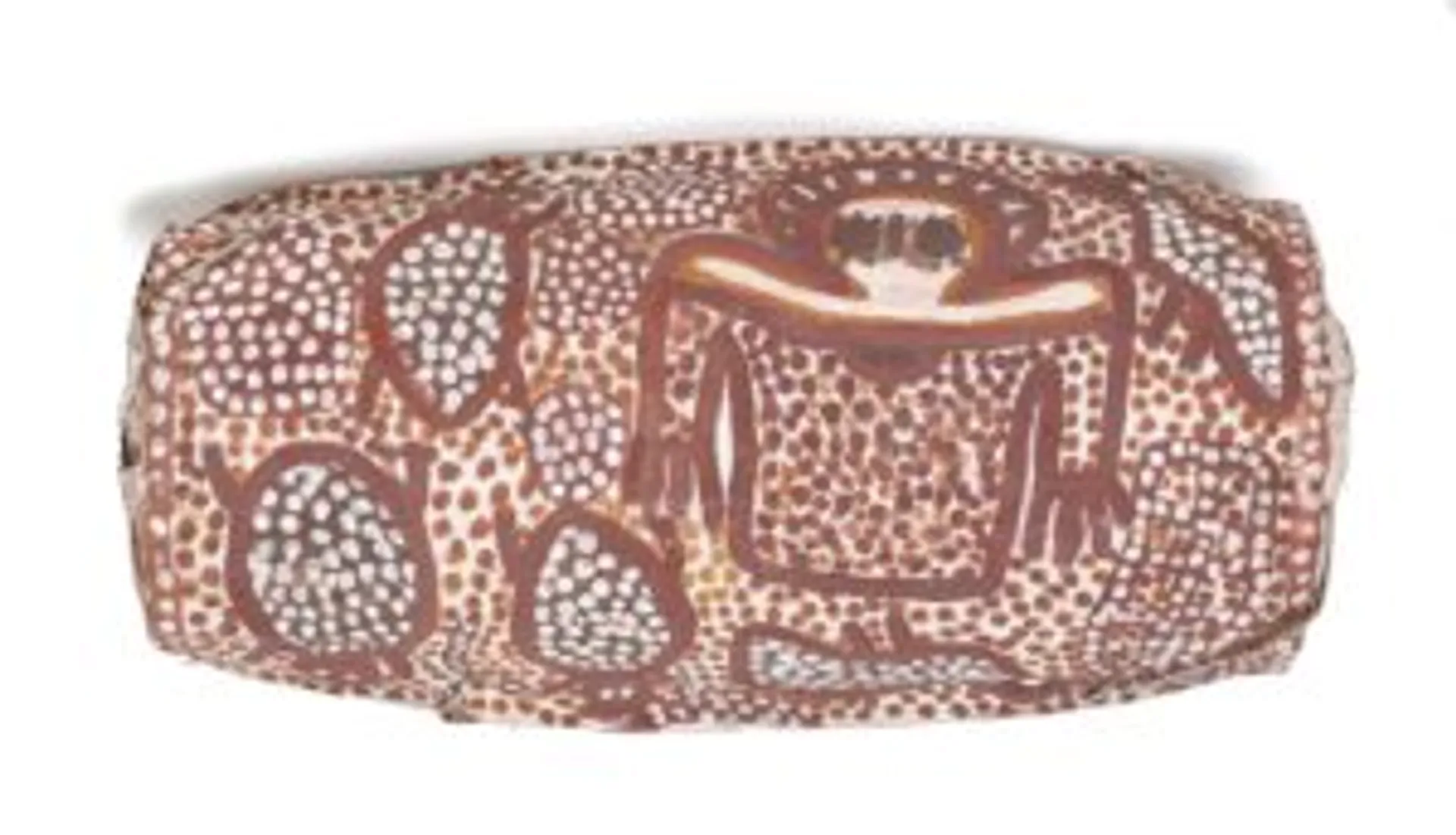 BARK CARRYING VESSEL WITH WANDJINA FIGURES