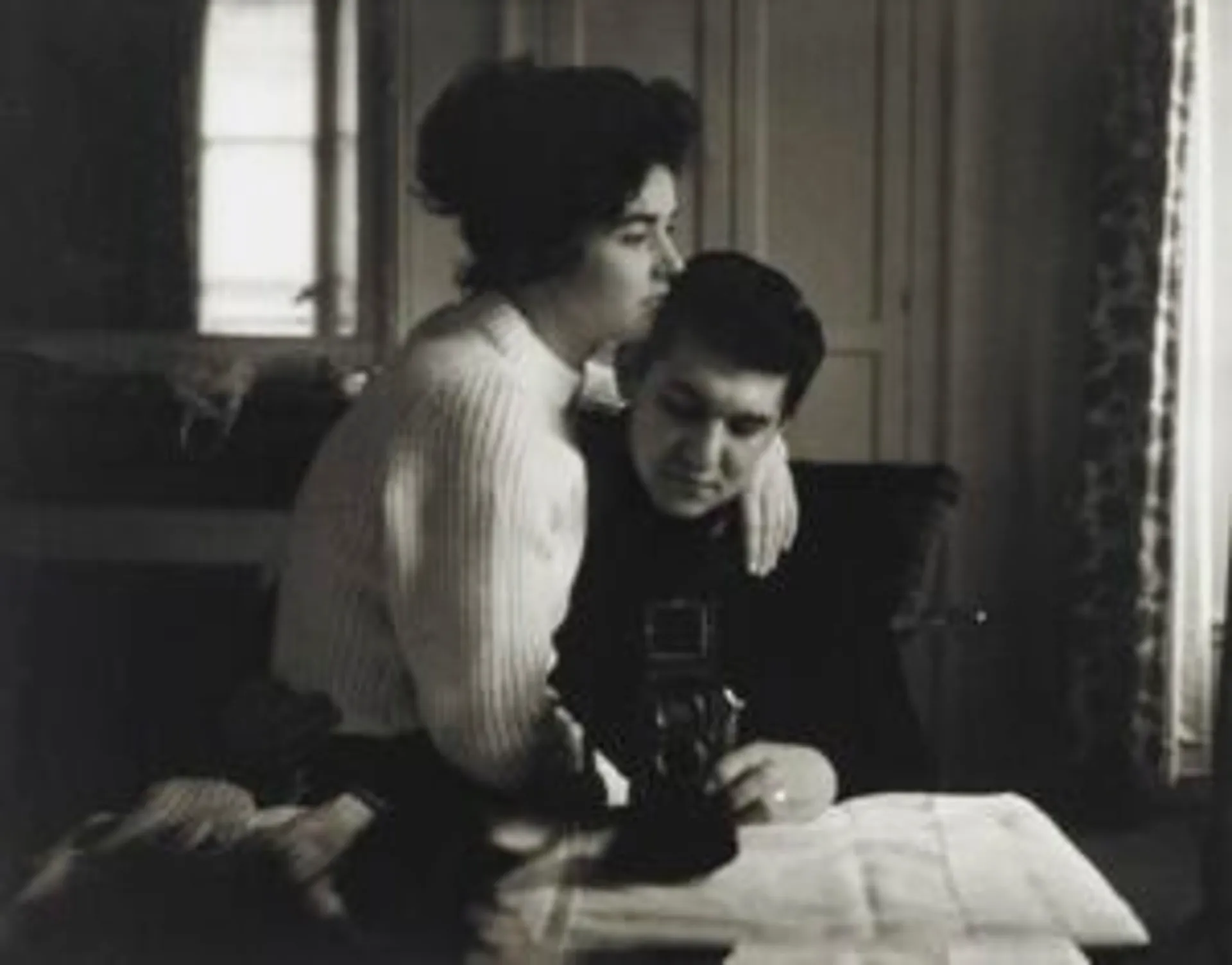 SELF-PORTRAIT IN A MIRROR WITH PAT, PARIS