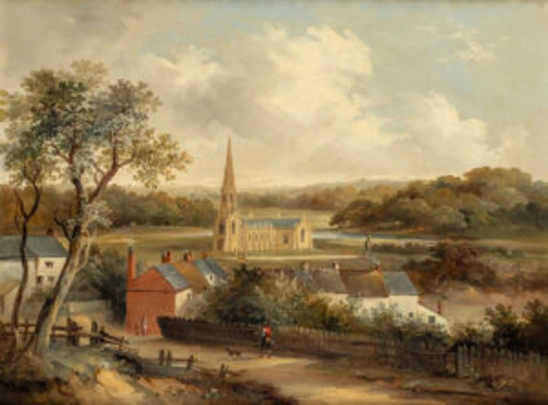 LANDSCAPE NEAR BOLTON – THE NEW CHURCH AT LEVER BRIDGE