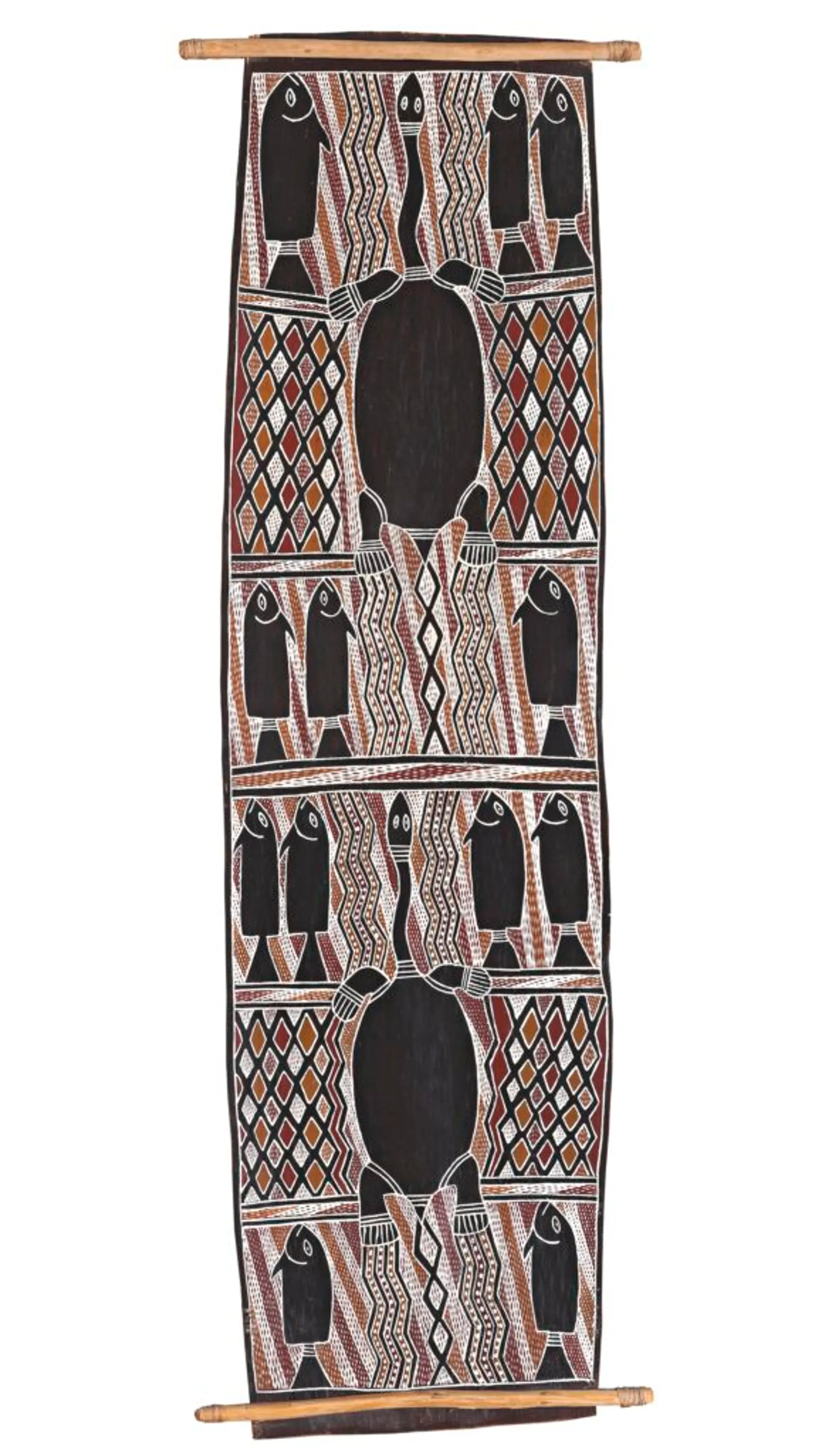 TOTEMIC LONG NECK TURTLES AND FISH