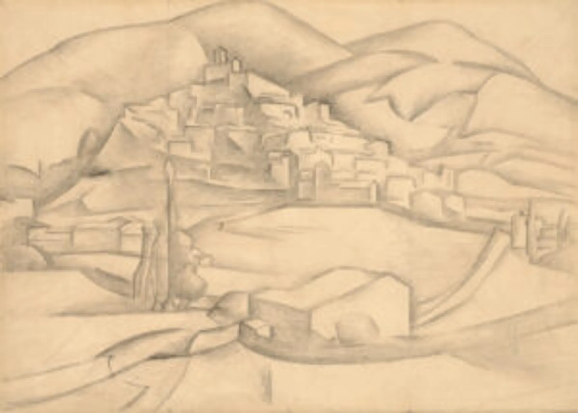 STUDY FOR MIRMANDE (WITH SURROUNDING HILLS)