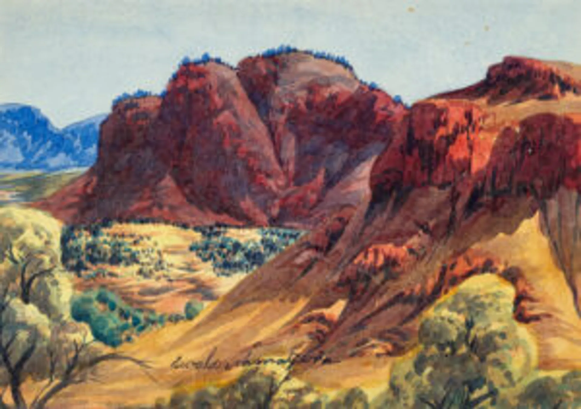 Three watercolours