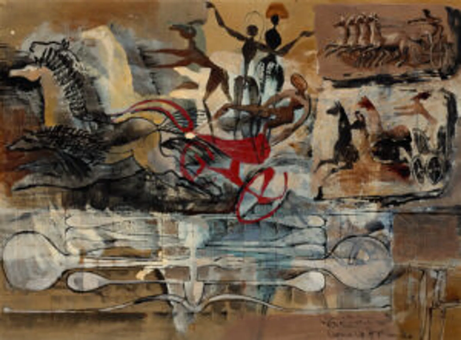 Riders in the chariot (Study for sculpture in sheet copper)