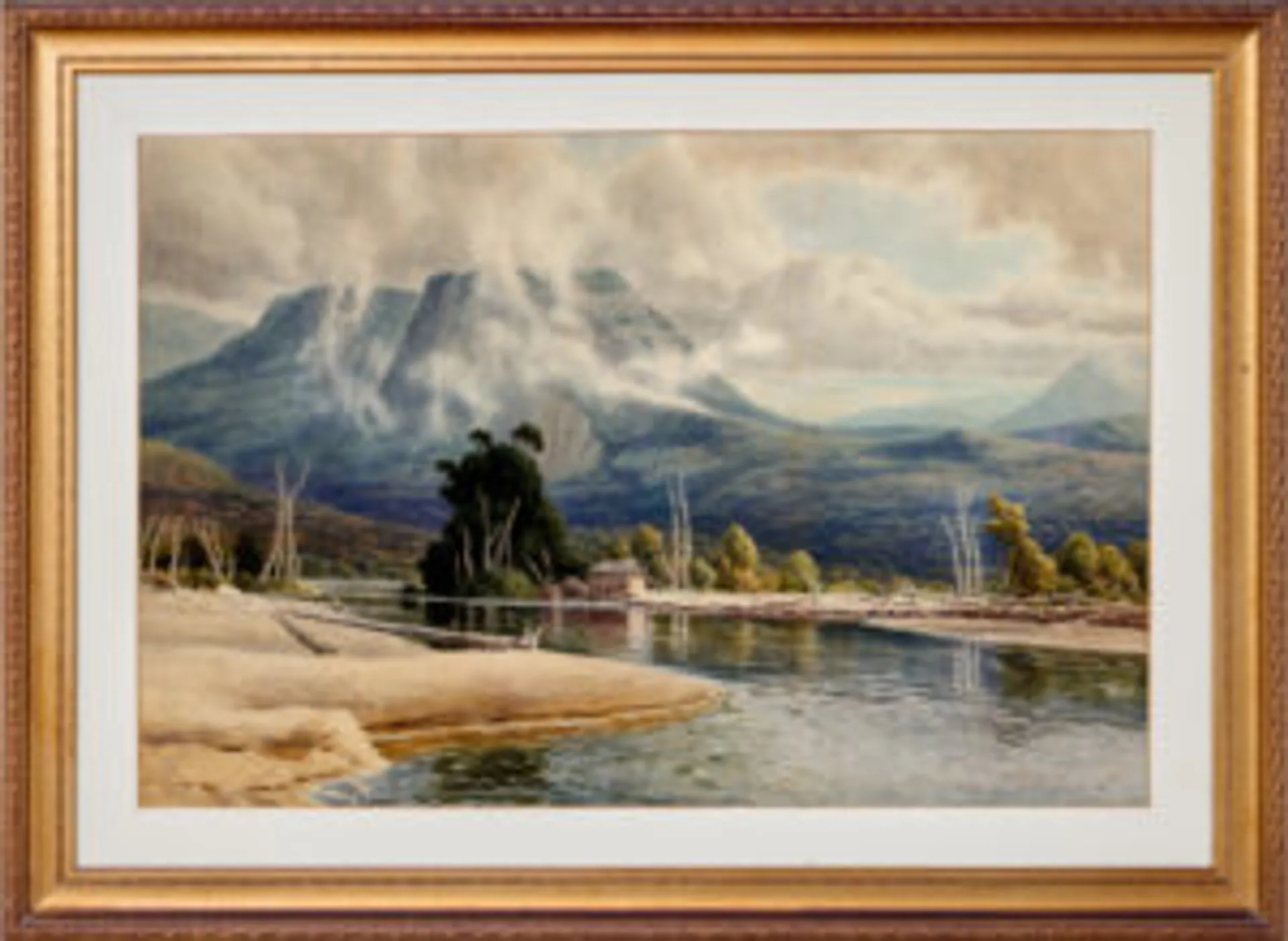 RIVER AND MOUNTAIN LANDSCAPE