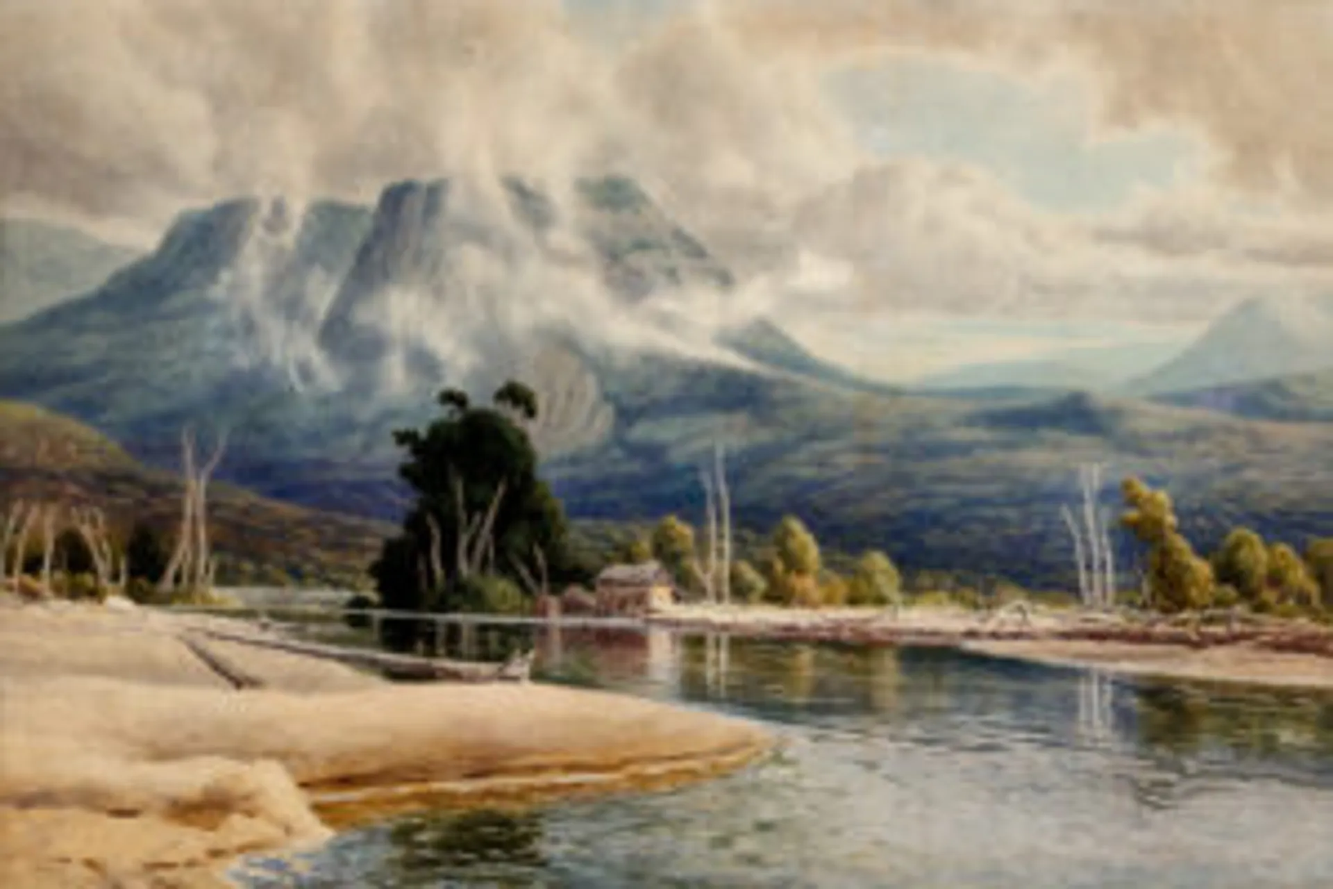 RIVER AND MOUNTAIN LANDSCAPE