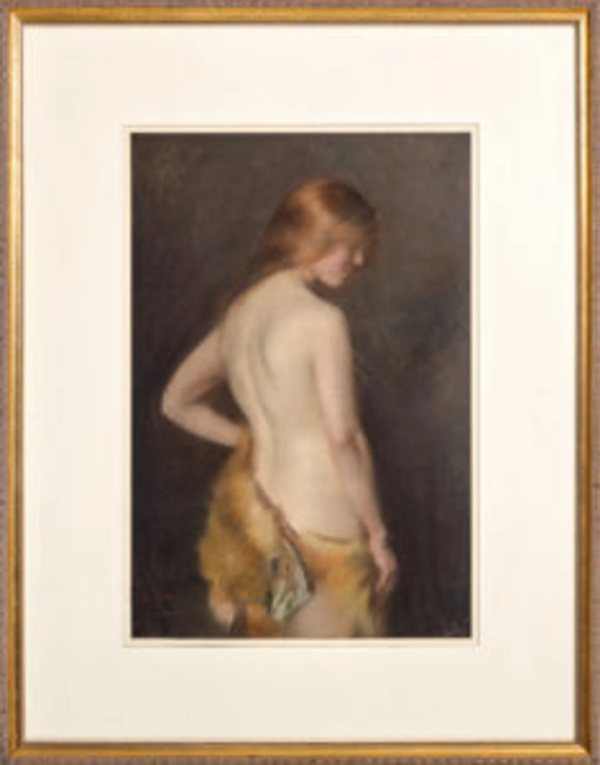 STANDING NUDE WITH FUR