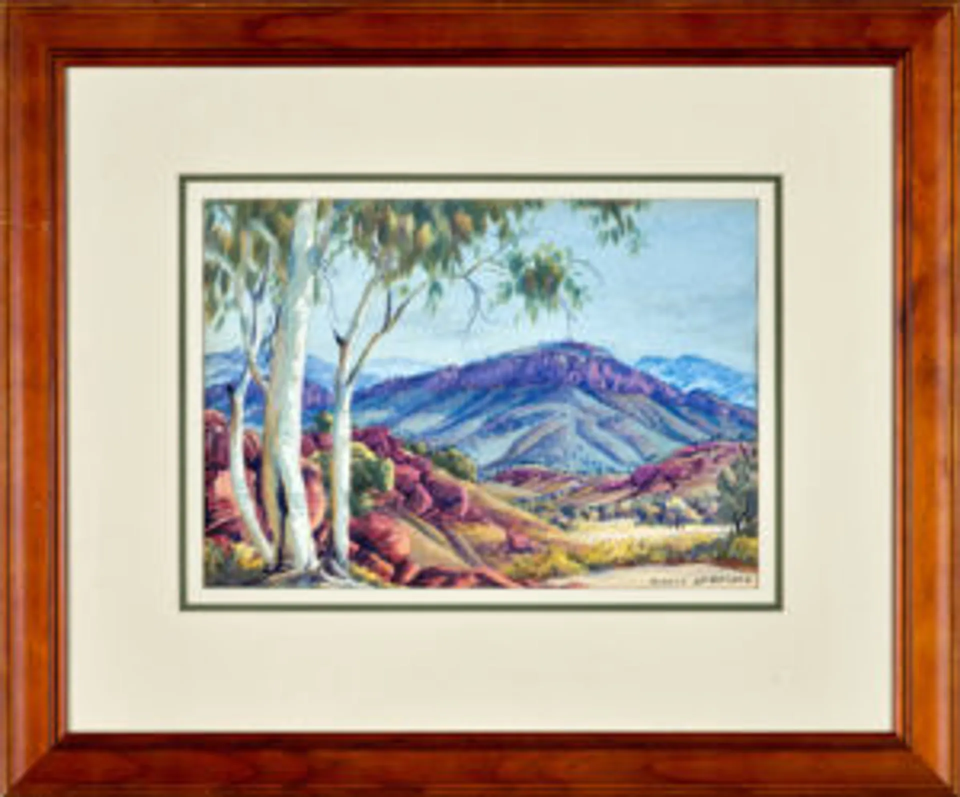 GHOST GUM AND CENTRAL AUSTRALIAN LANDSCAPE