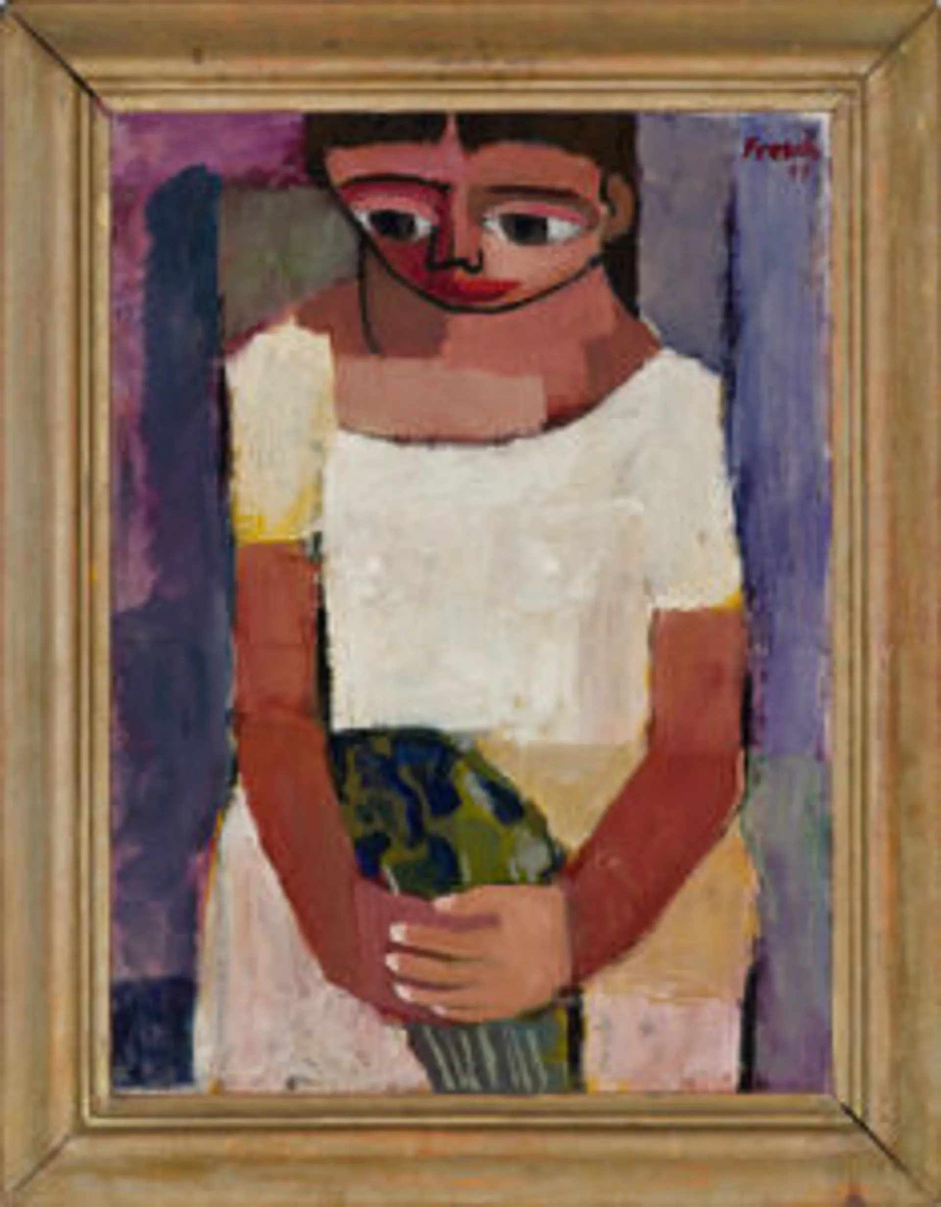 GIRL WITH VIOLETS