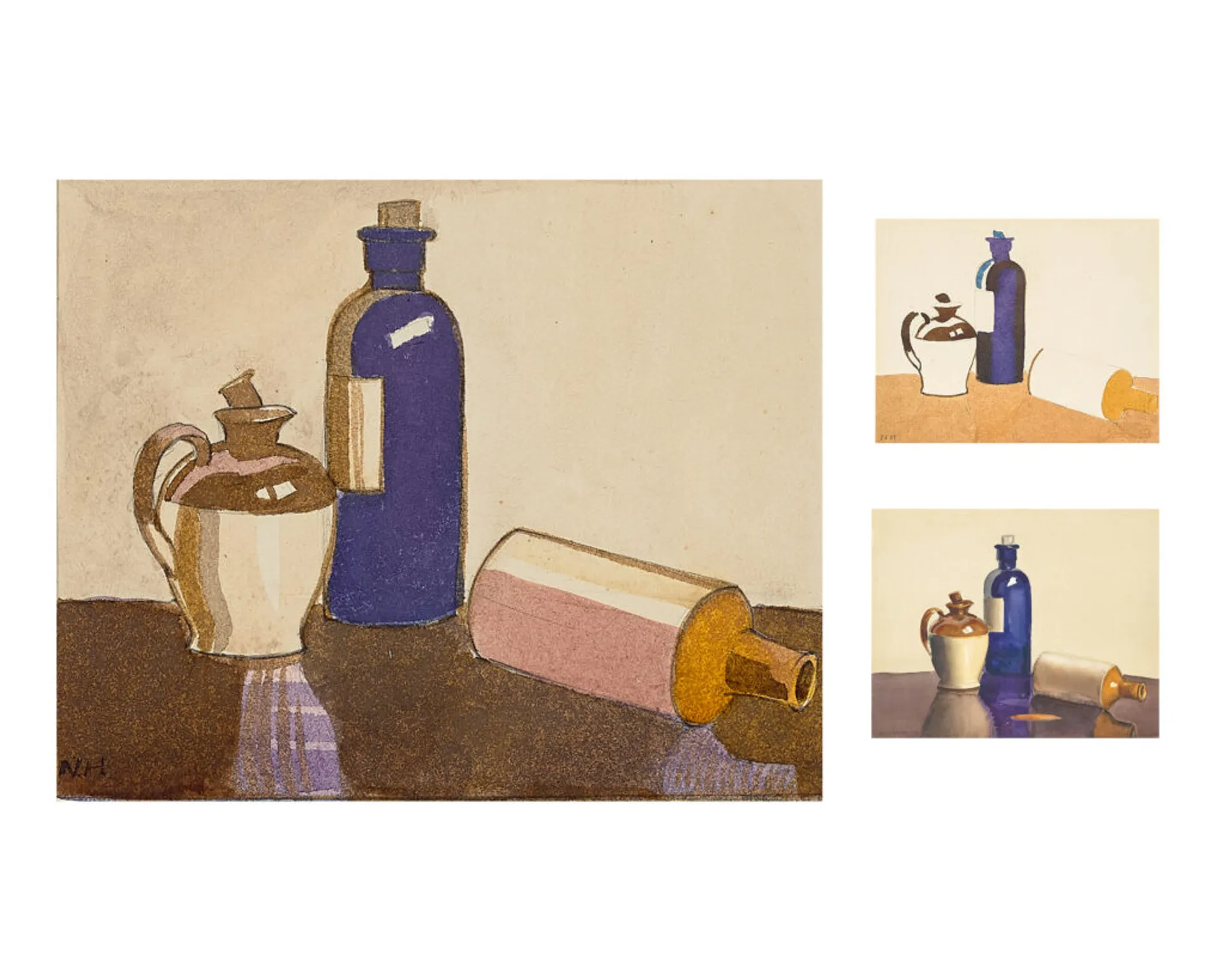 STILL LIFE OF BOTTLES (TRIPTYCH)