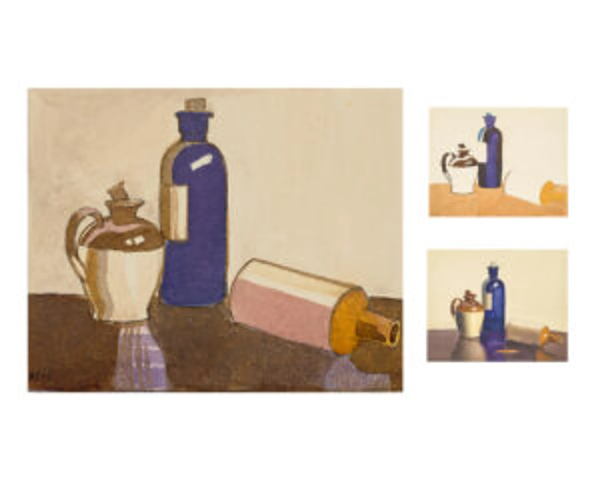 STILL LIFE OF BOTTLES (TRIPTYCH)