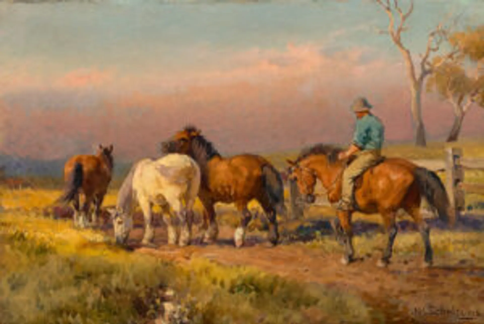 HORSES AND FIGURE