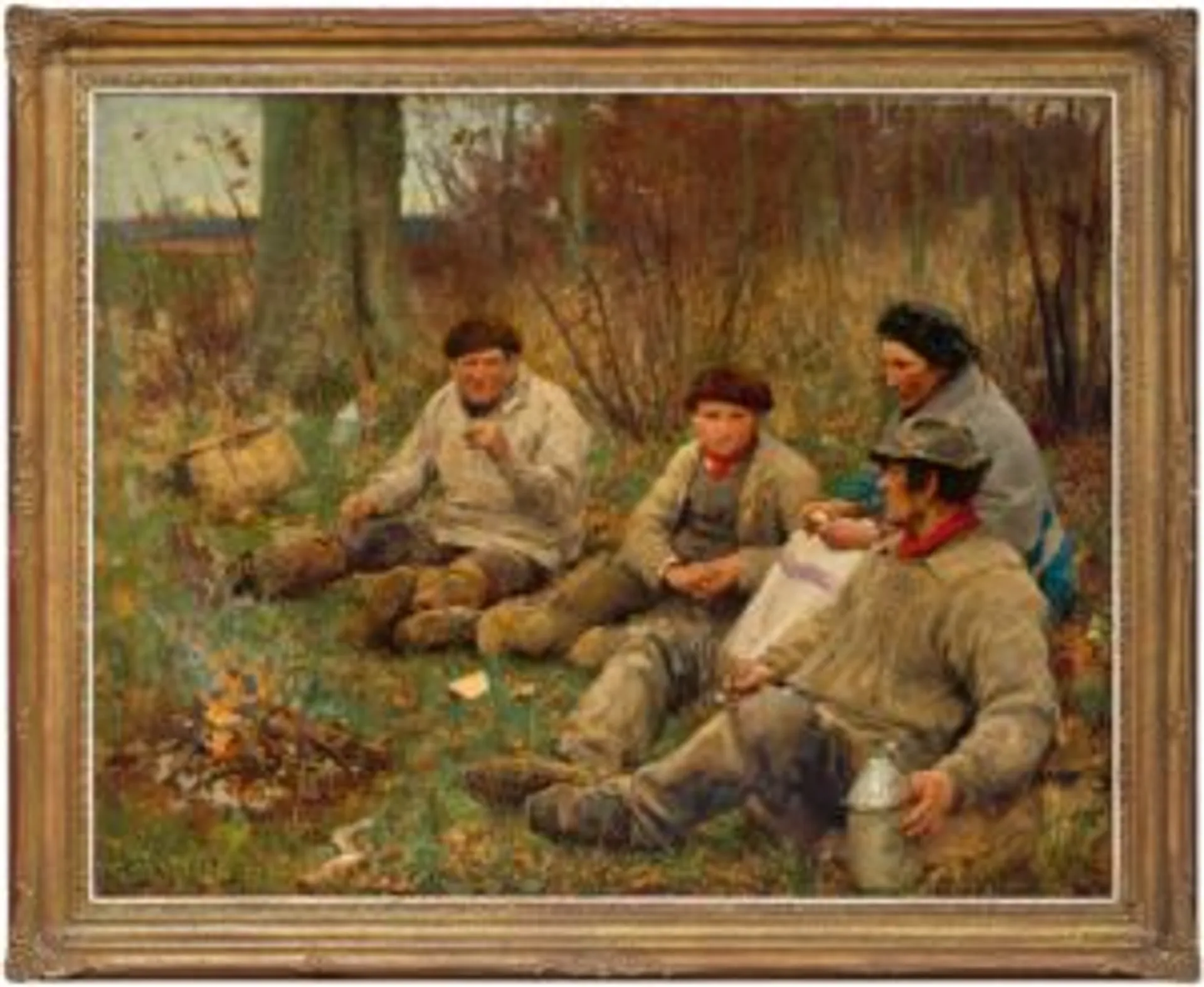 Labourers after dinner