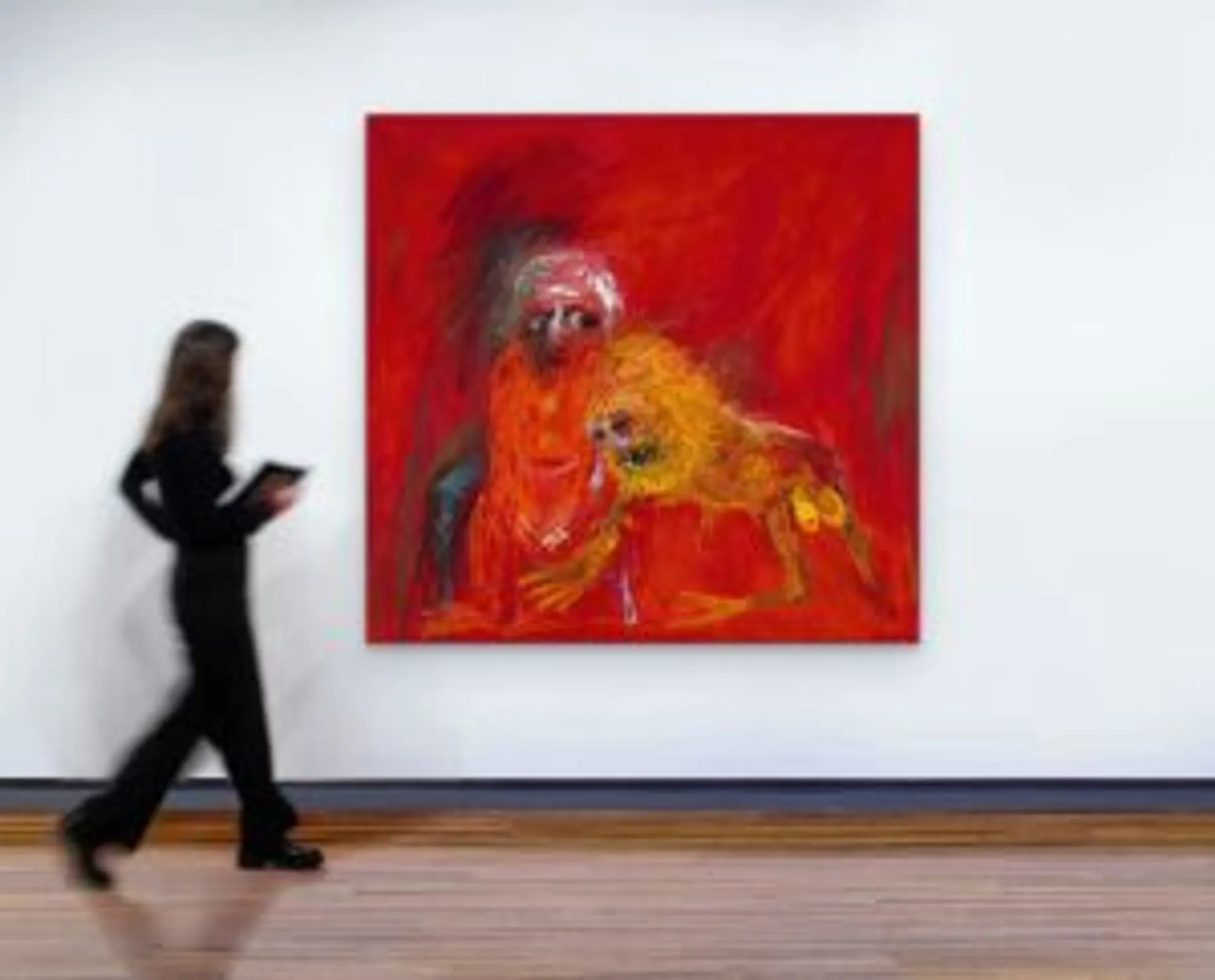 Seated Nebuchadnezzar and crying lion