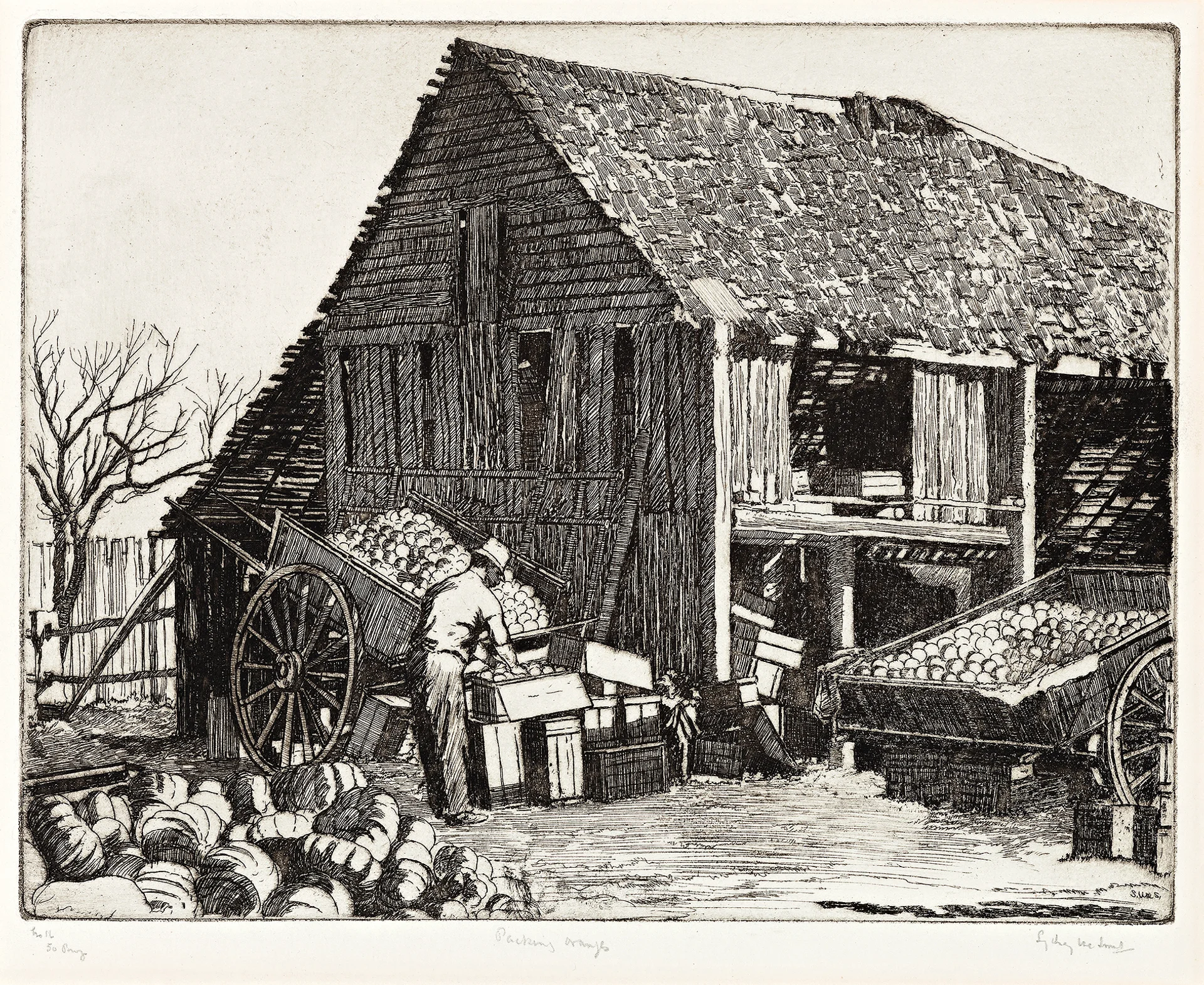A COLLECTION OF 23 ETCHINGS, 1914 –