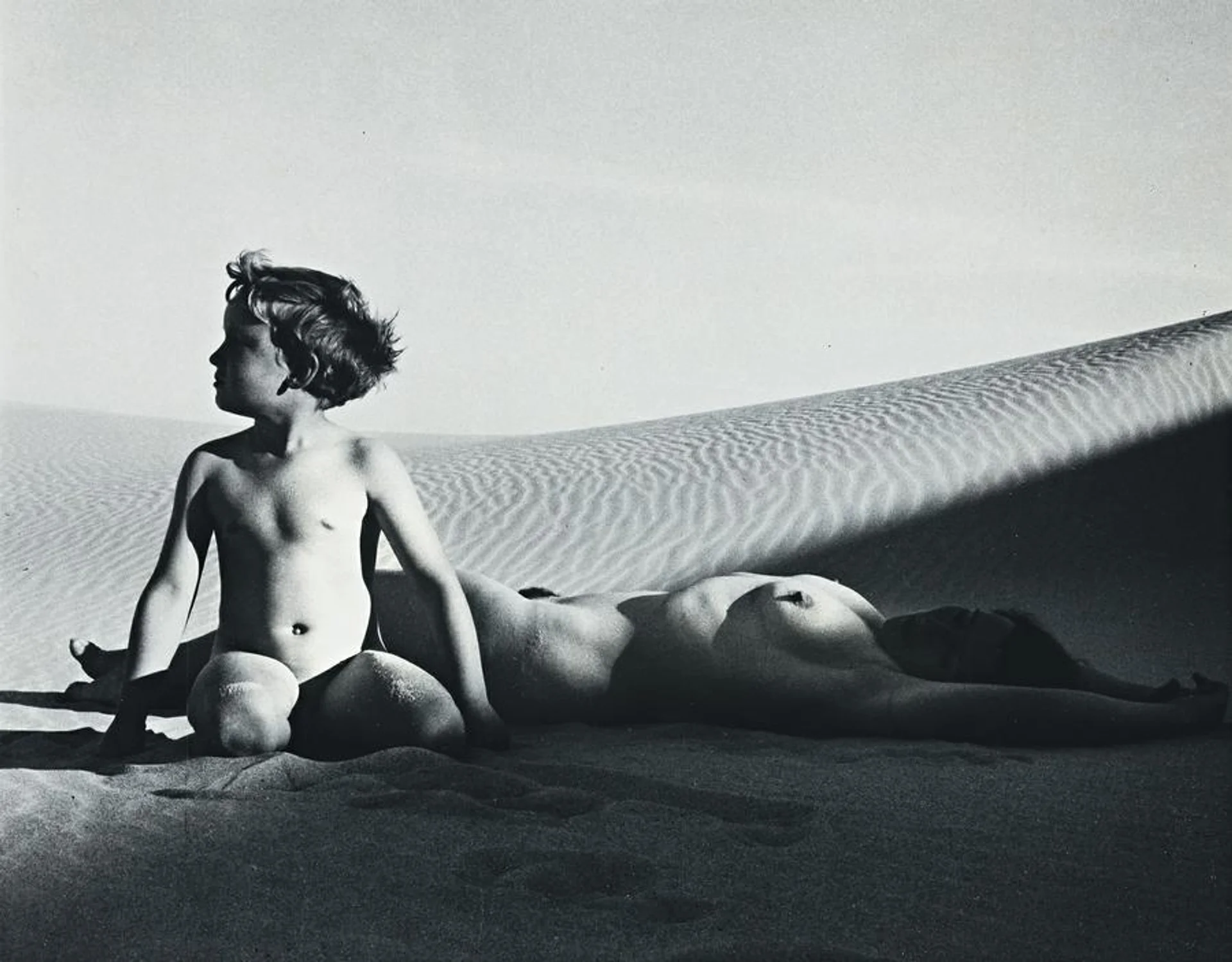 MOTHER AND CHILD IN DUNES