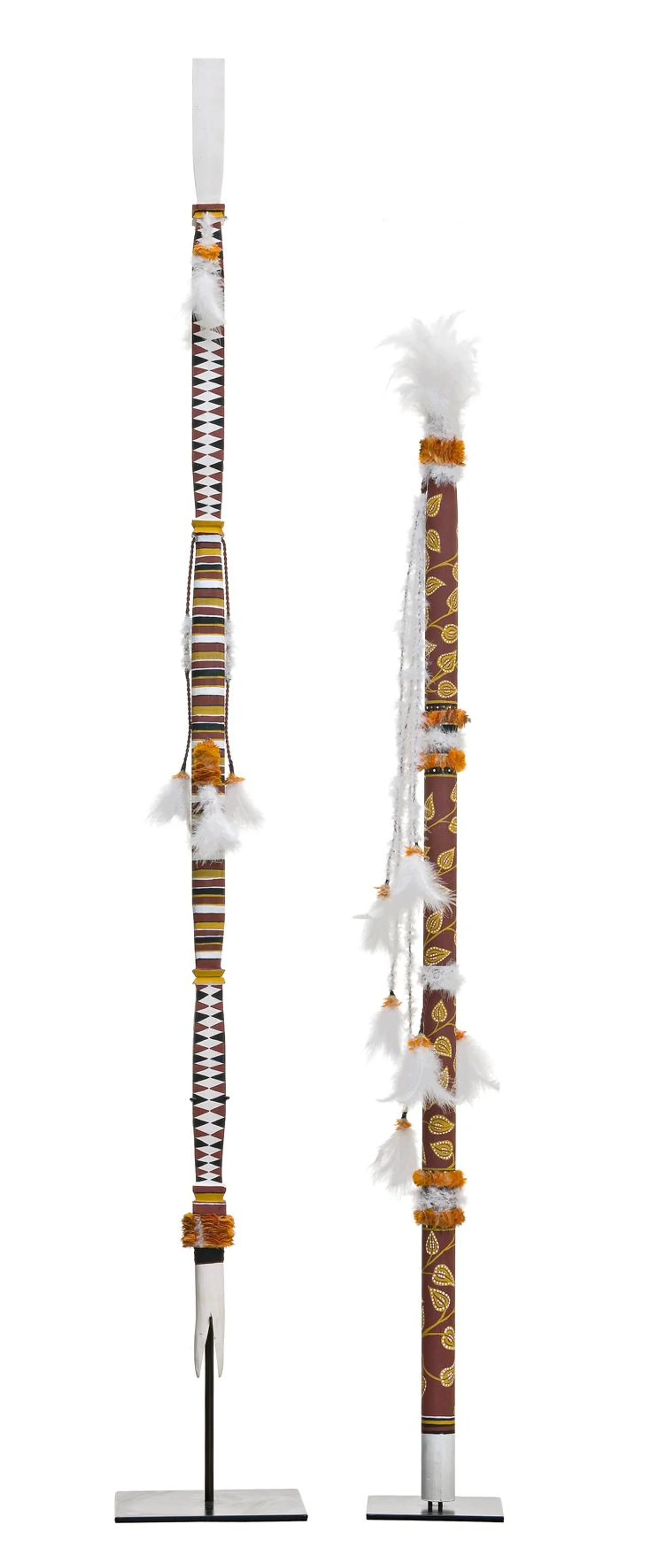 MORNING STAR POLE WITH YAM LEAF DECORATIONS