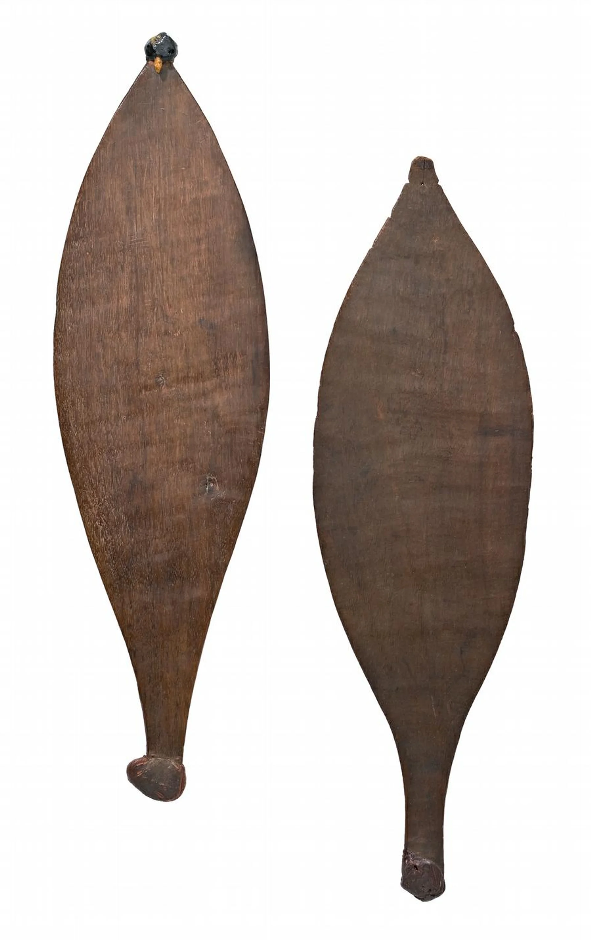 A PAIR OF SMALL SPEARTHROWERS