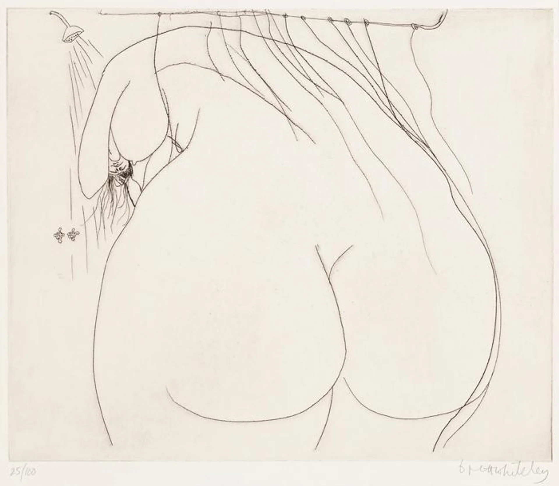 WOMAN UNDER A SHOWER