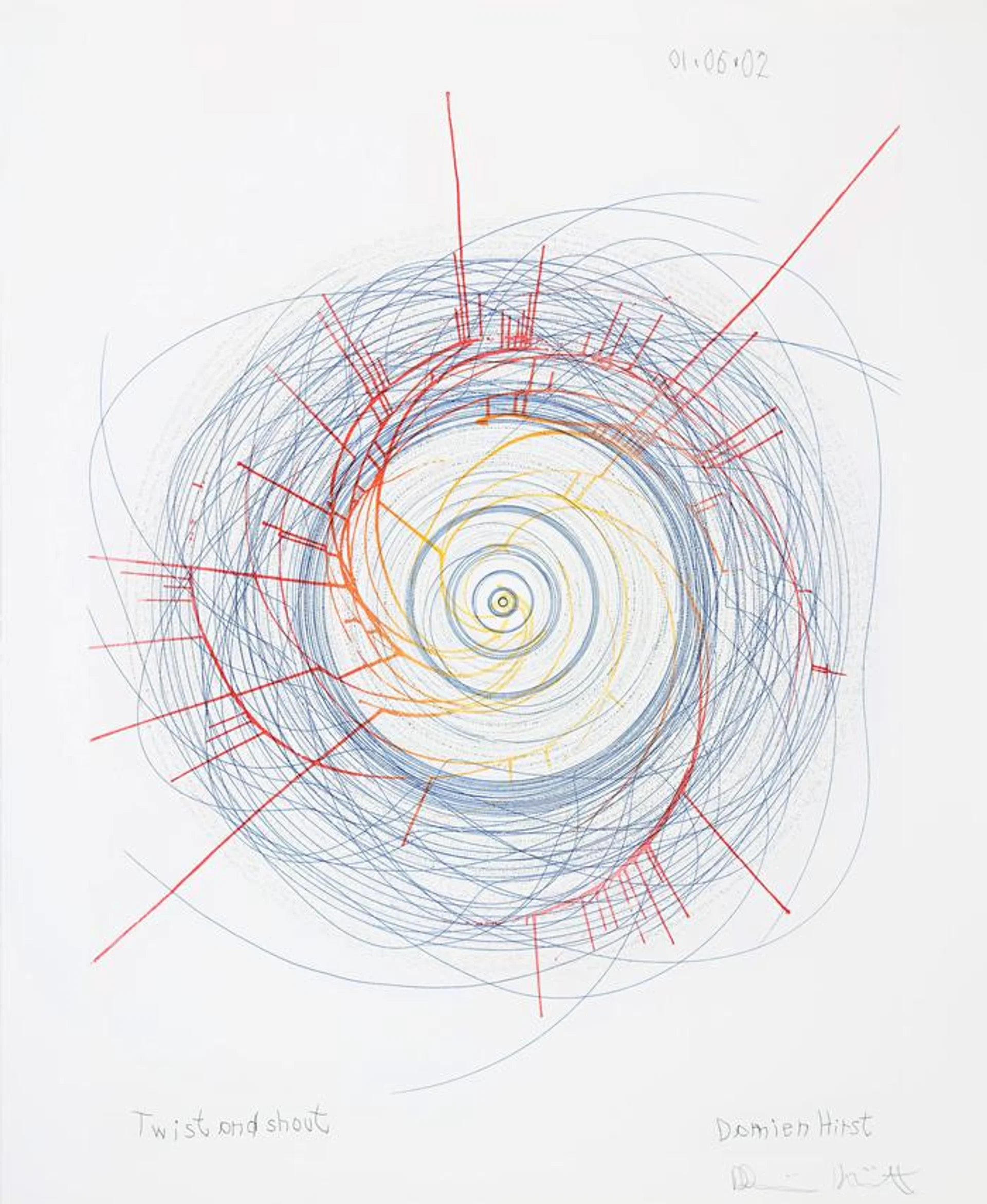 TWIST AND SHOUT (FROM SUITE OF 14 PRINTS “IN A SPIN/THE ACTION OF THE WORLD ON THINGS II”)