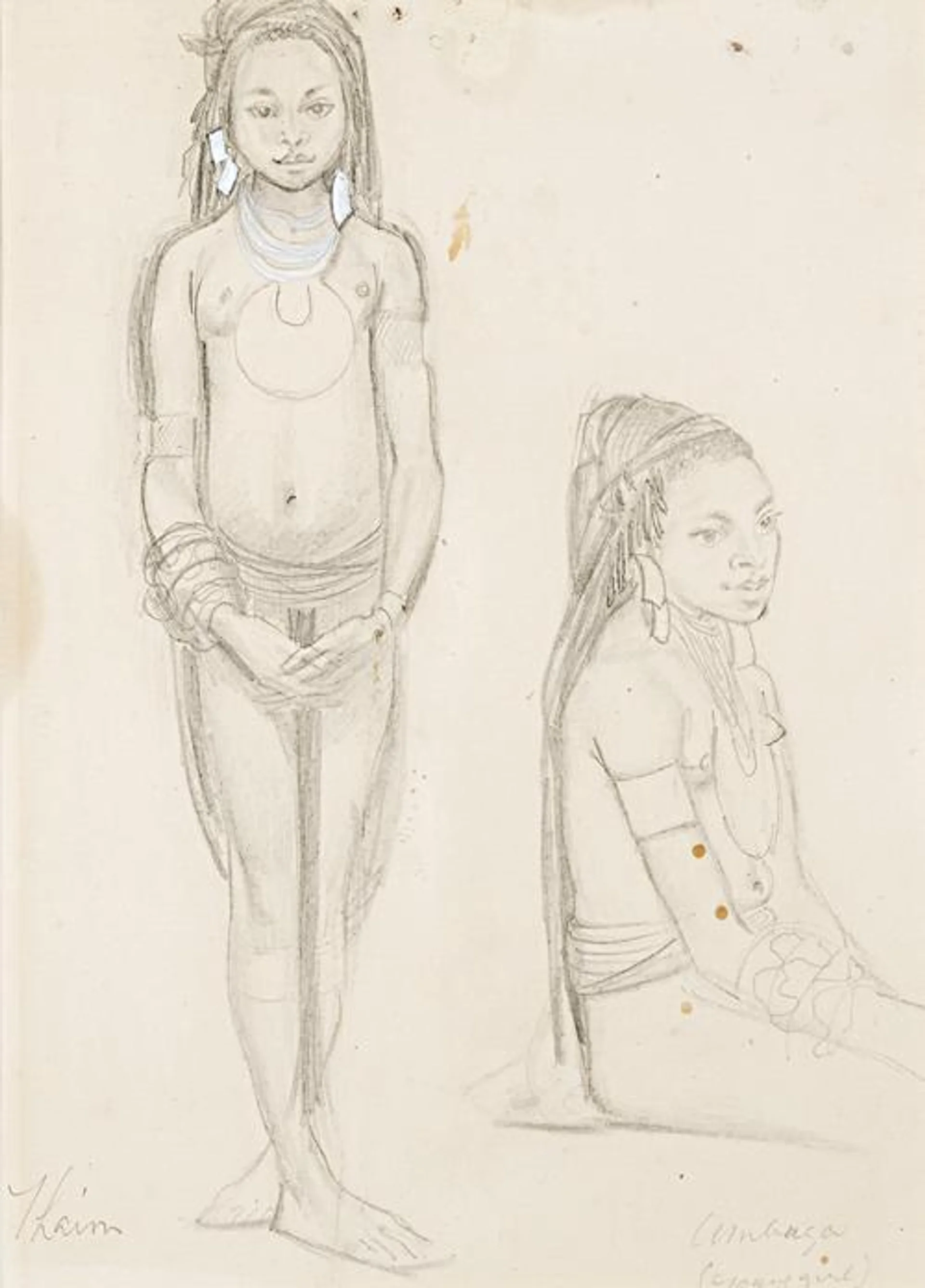PAIR OF SKETCHES