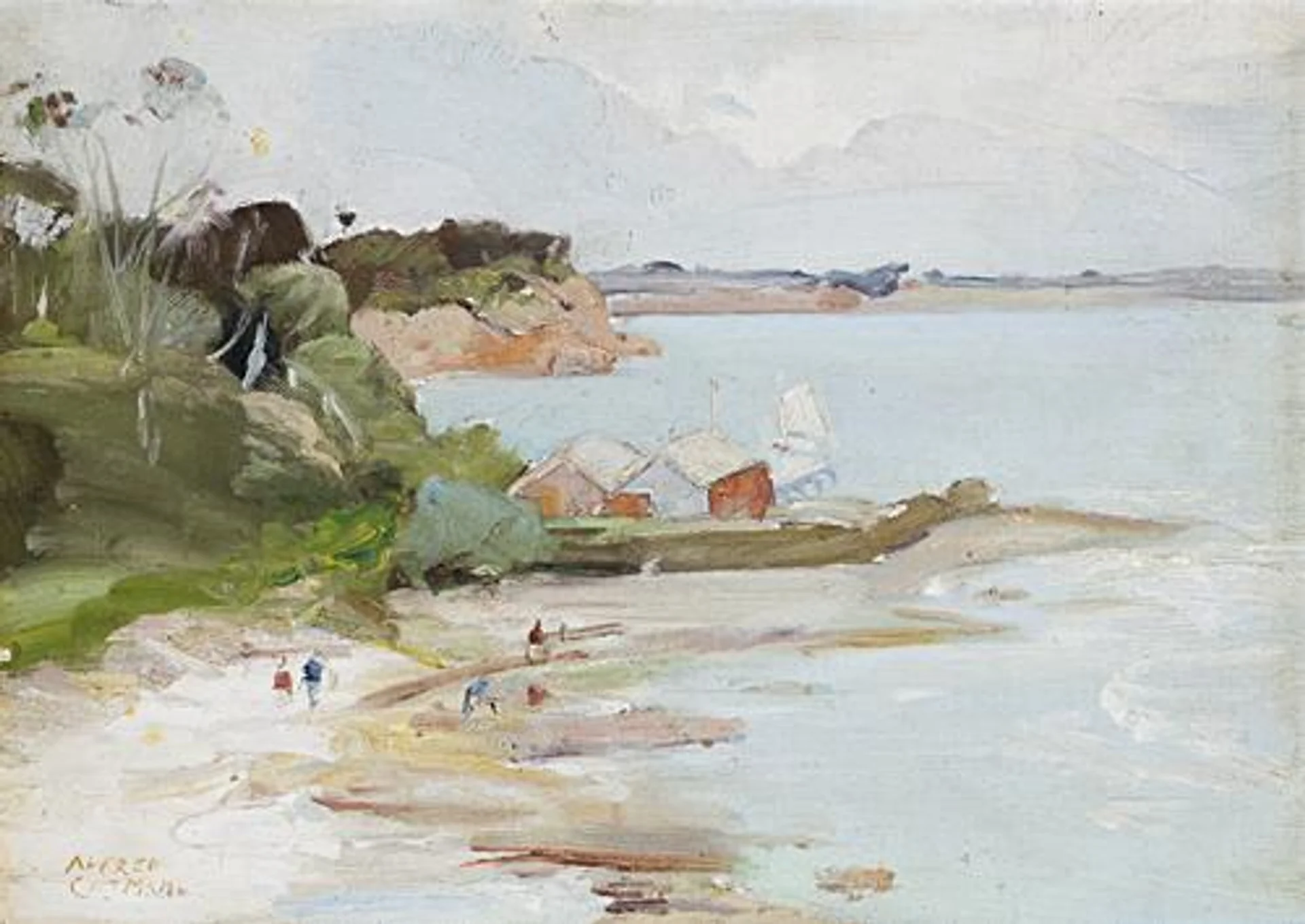 FIGURES AND BOATSHED