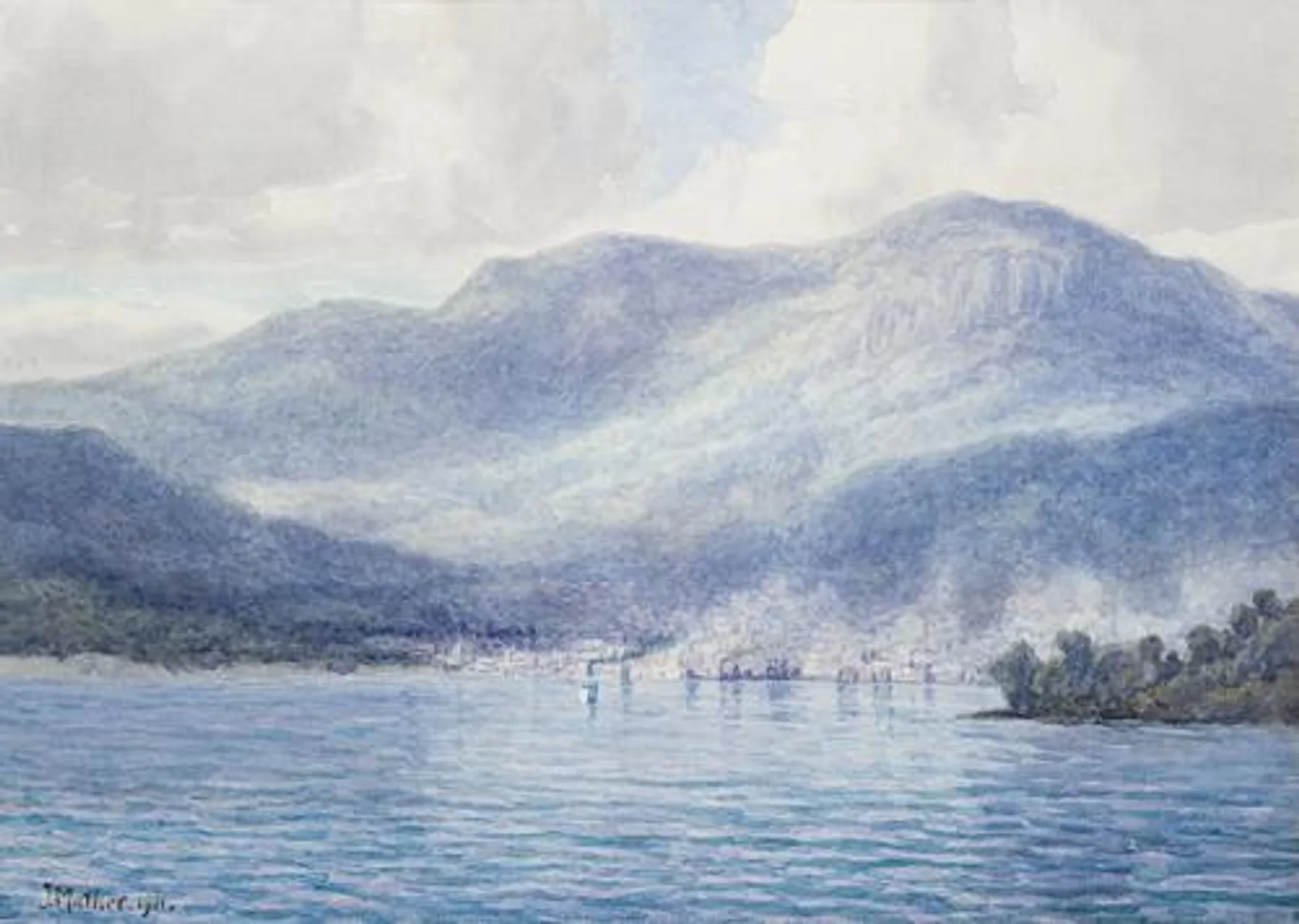 VIEW OF HOBART AND MT WELLINGTON