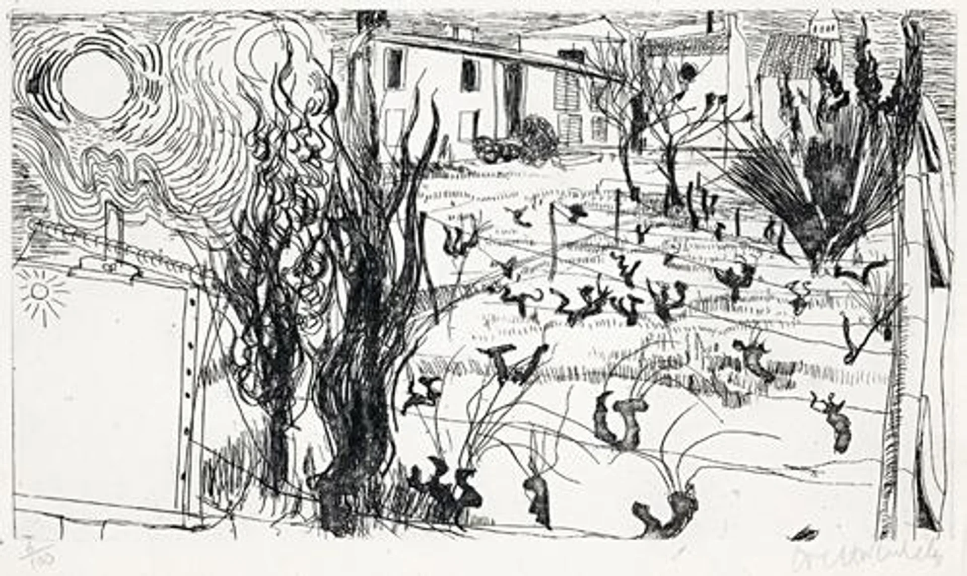 THE BACK OF THE ASYLUM, ST REMY (FROM ANOTHER WAY OF LOOKING AT VINCENT VAN GOGH 1888-1889)