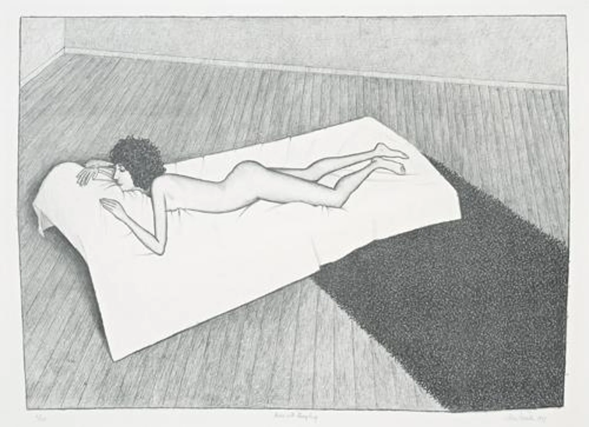 NUDE WITH SHAG RUG