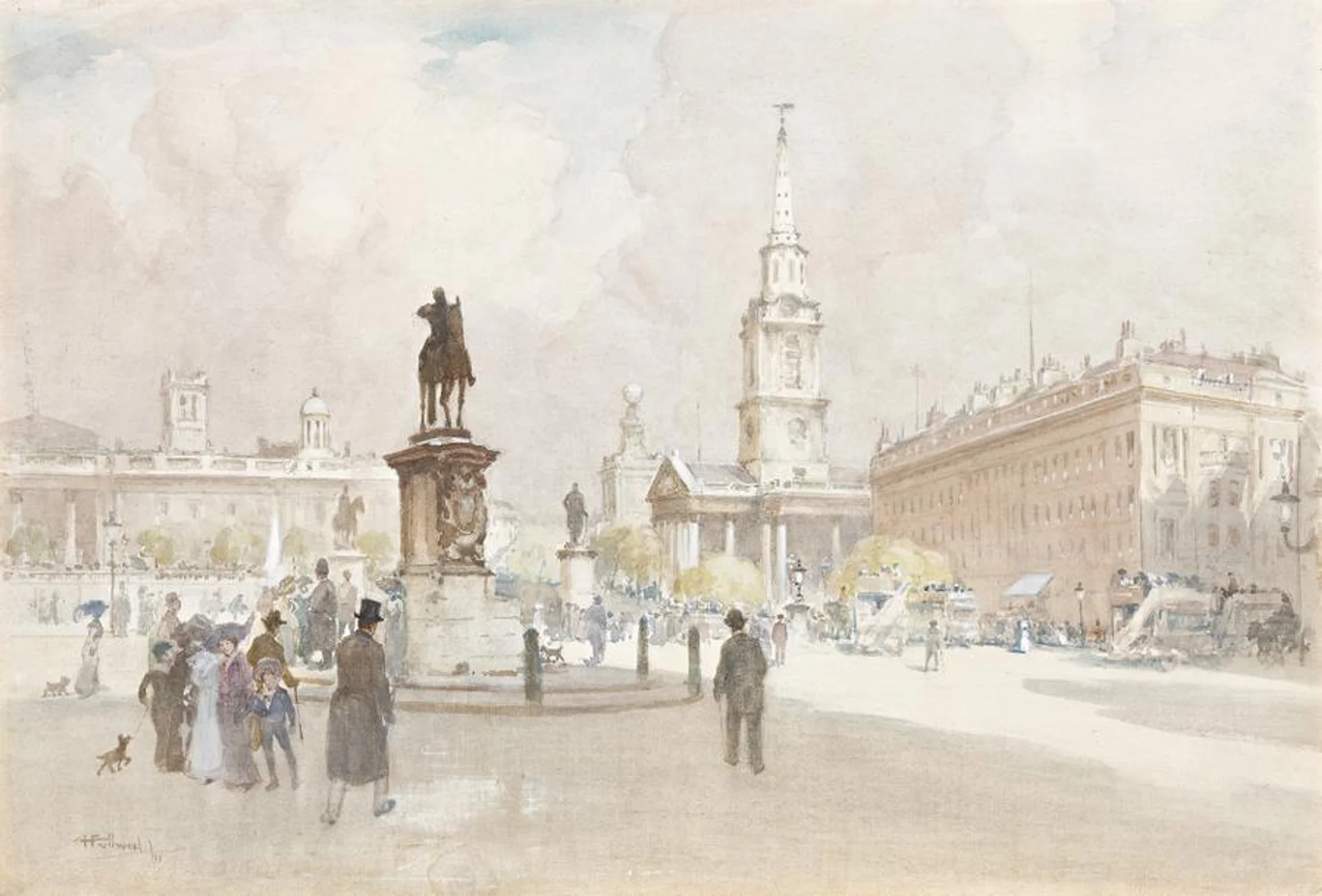 VIEW OF TRAFALGAR SQUARE, LONDON
