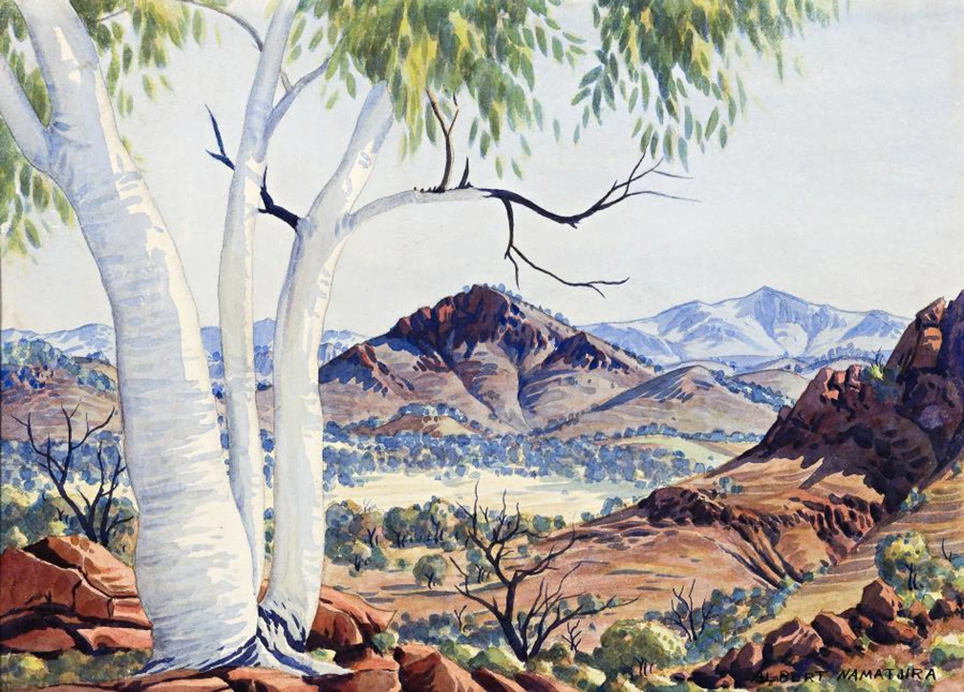 IN THE MACDONNELL RANGES, CENTRAL AUSTRALIA