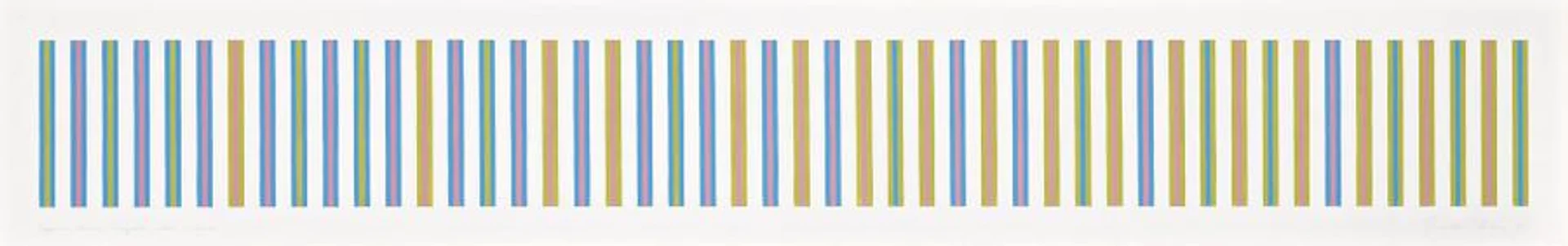 SEQUENCE STUDY 2, TURQUOISE, OCHRE, MAGENTA